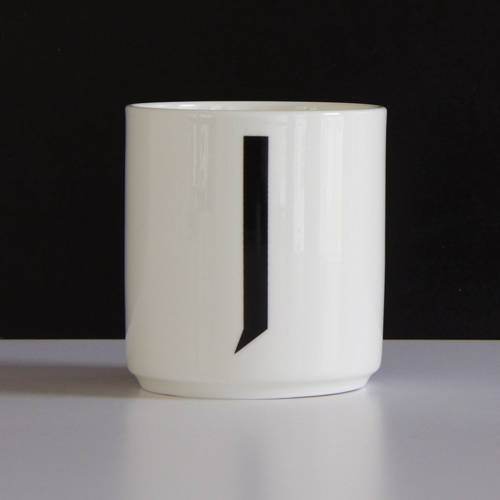 Letter Mug Coffee Tea Mug Typography by Arne Jacobsen Design Letters