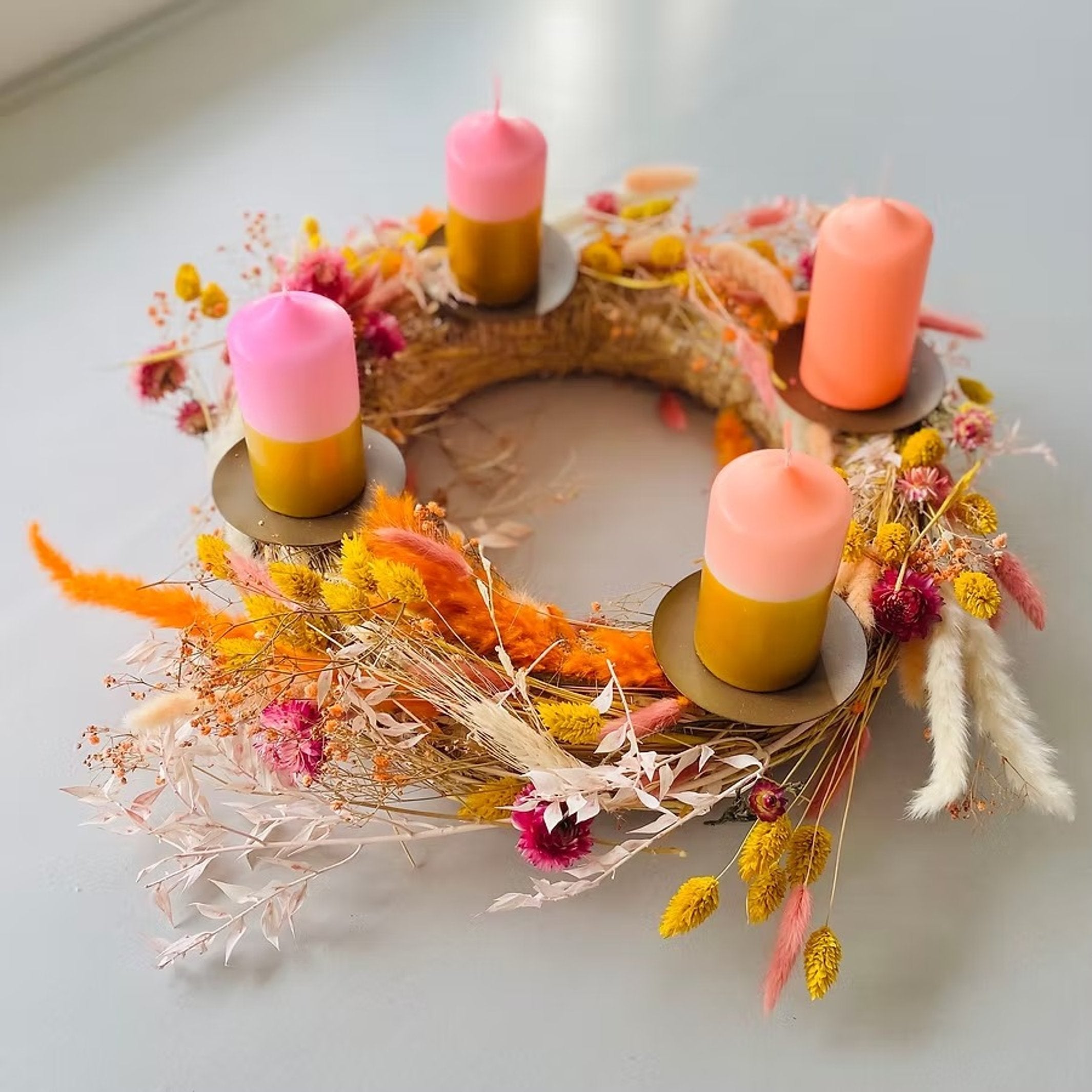 DIP DYE GLOW GOLDEN STAR | Christmas candles in a set of 4 | Pink Stories