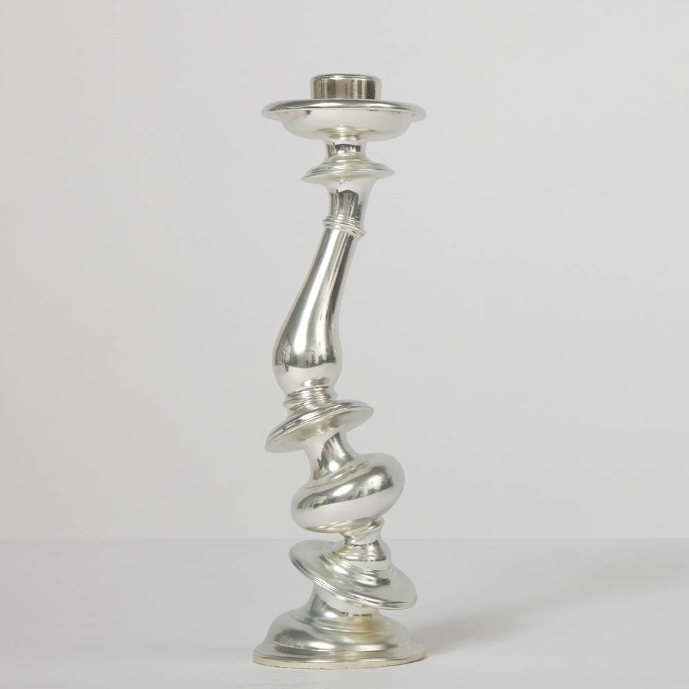 DISTORTION  - chromfarbiger Kerzenständer | Paul Loebach | AREAWARE