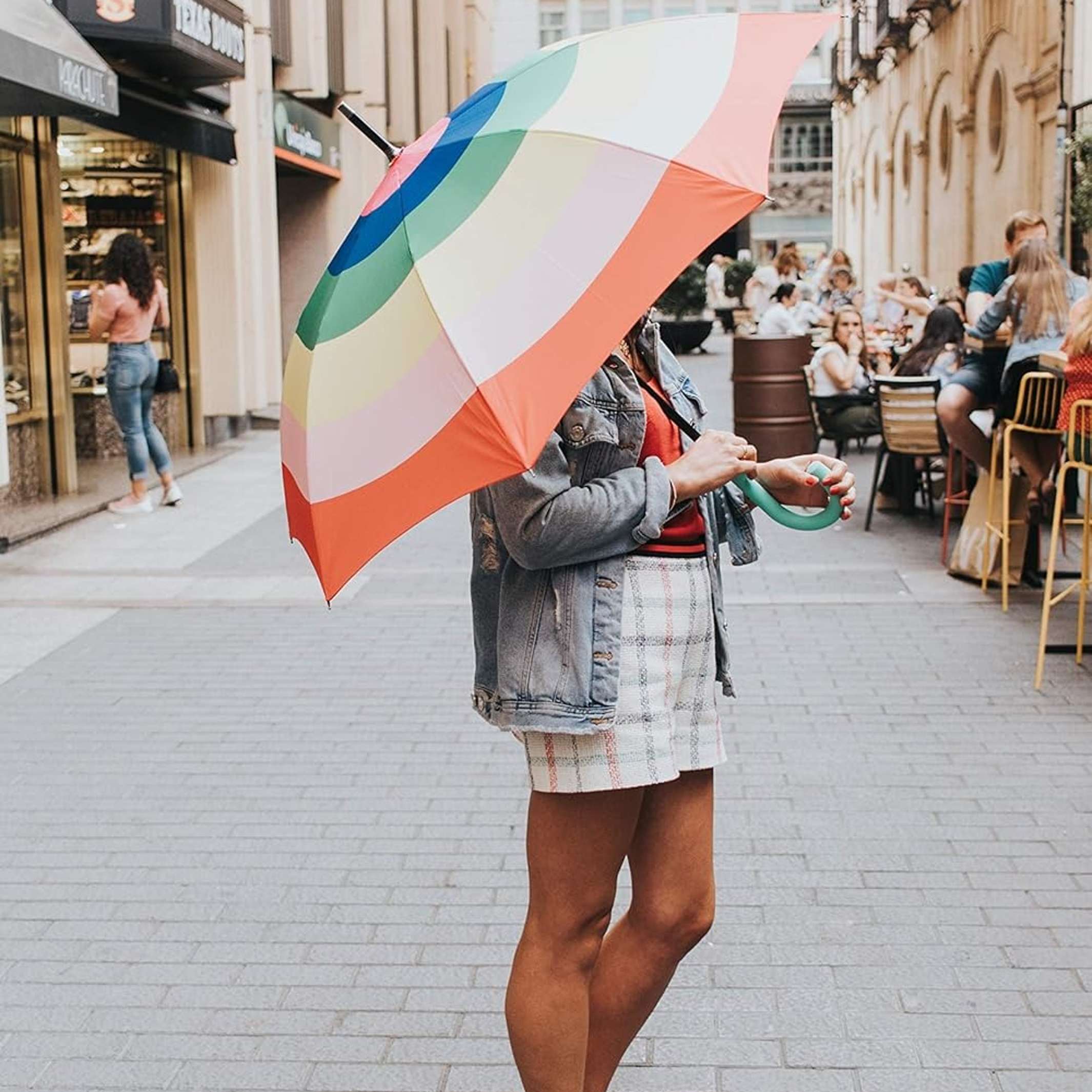 RAINBOW UMBRELLA - Rainbow-colored Umbrella ∅ 106 cm | Fisura