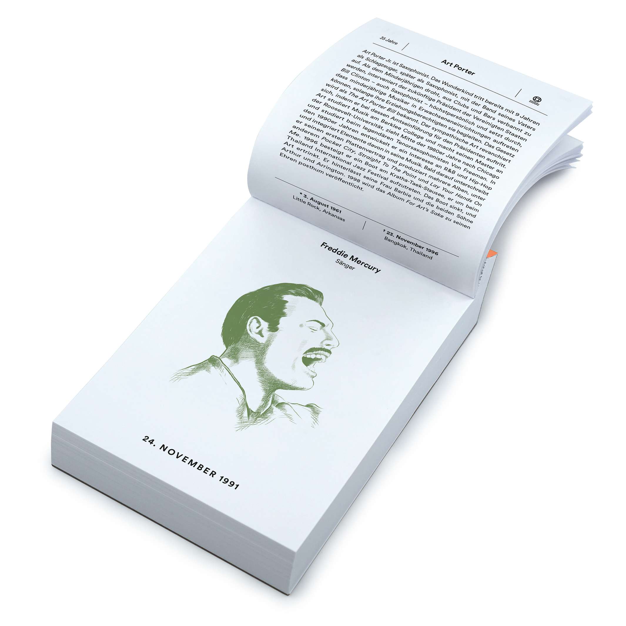 THE FAMOUS DIE YOUNG | Immer währender Kalender mit 365 spannende Kurzbiografien - 16x11,5 cm | seltmann+söhne