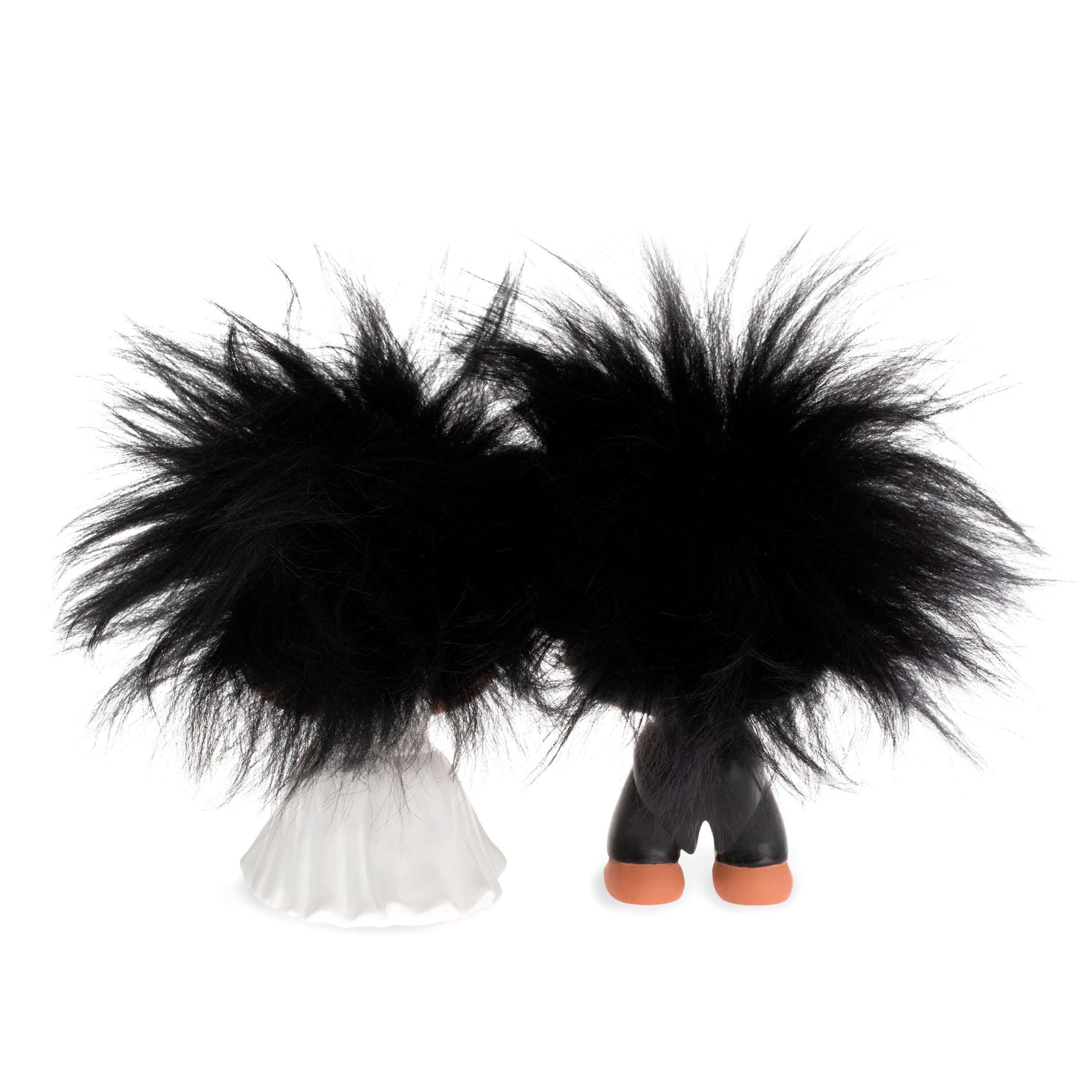Troll　ブラックメタル black l A Black Happy Toy Troll with Big Har and Arms Wide Open Isolated