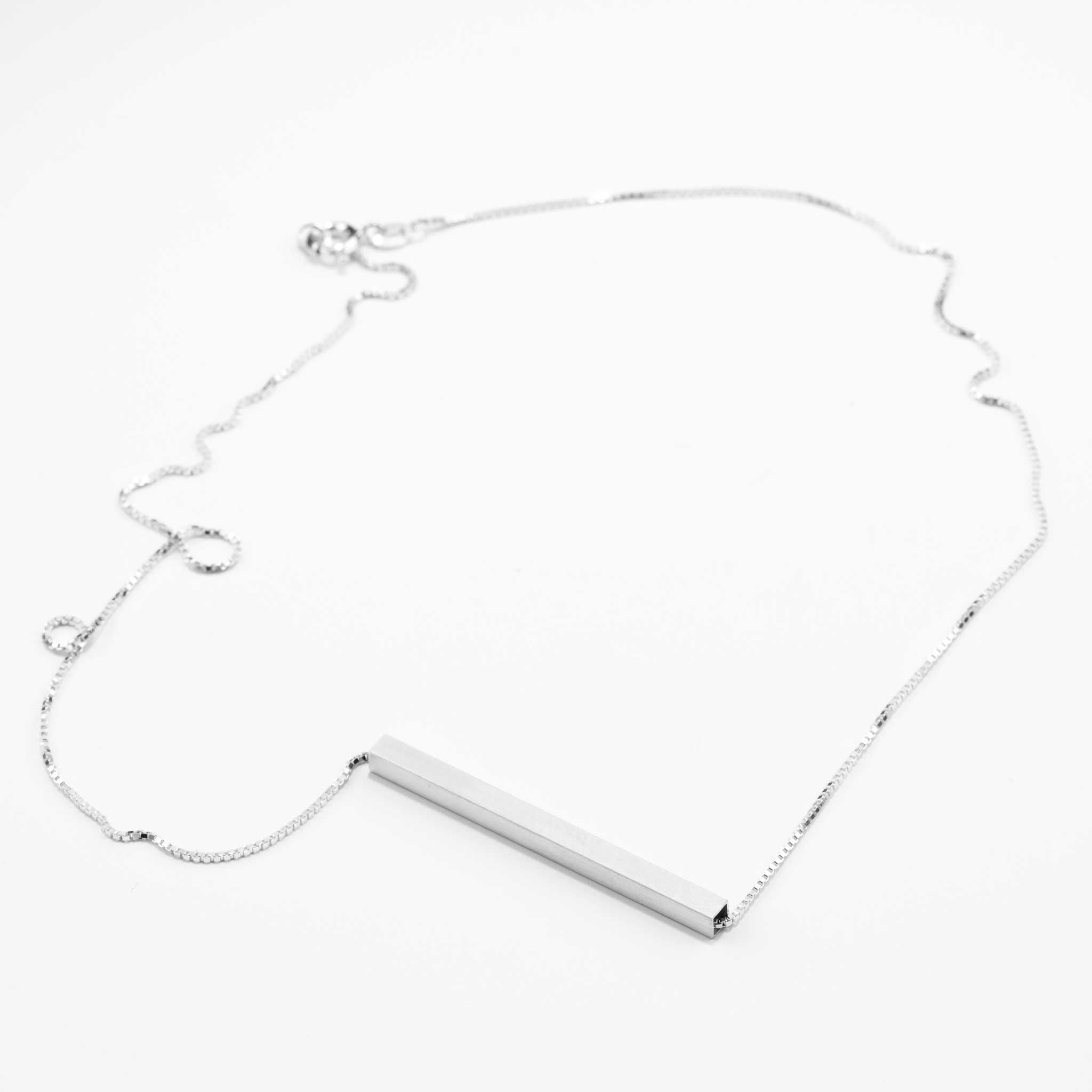 SQUARE matte | NECKLACE Sterling Silver 925 | 43 cm long | Jonathan Radetz