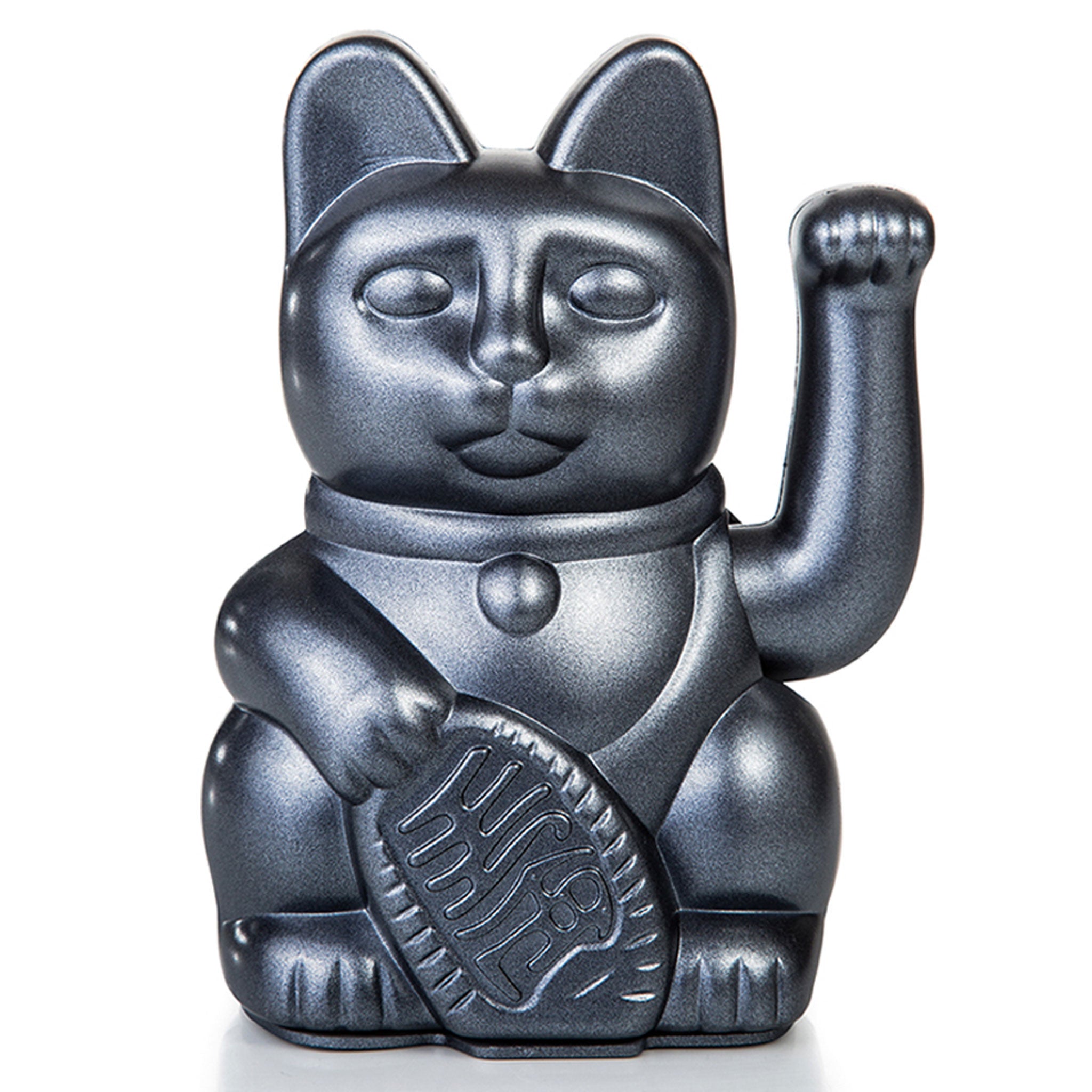 GALAXIE DE CHAT CHANCEUX | chat ondulé japonais gris métallisé | Édition spatiale | TALISMAN &amp; PORTE-CHANCES | Produits pour ânes