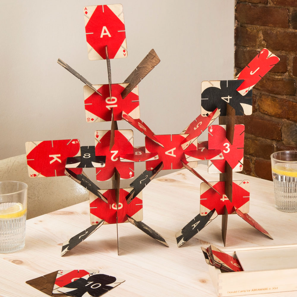 PLYWOOD | Holz-SPIELKARTEN | Donald Corey | Areaware - Charles & Marie