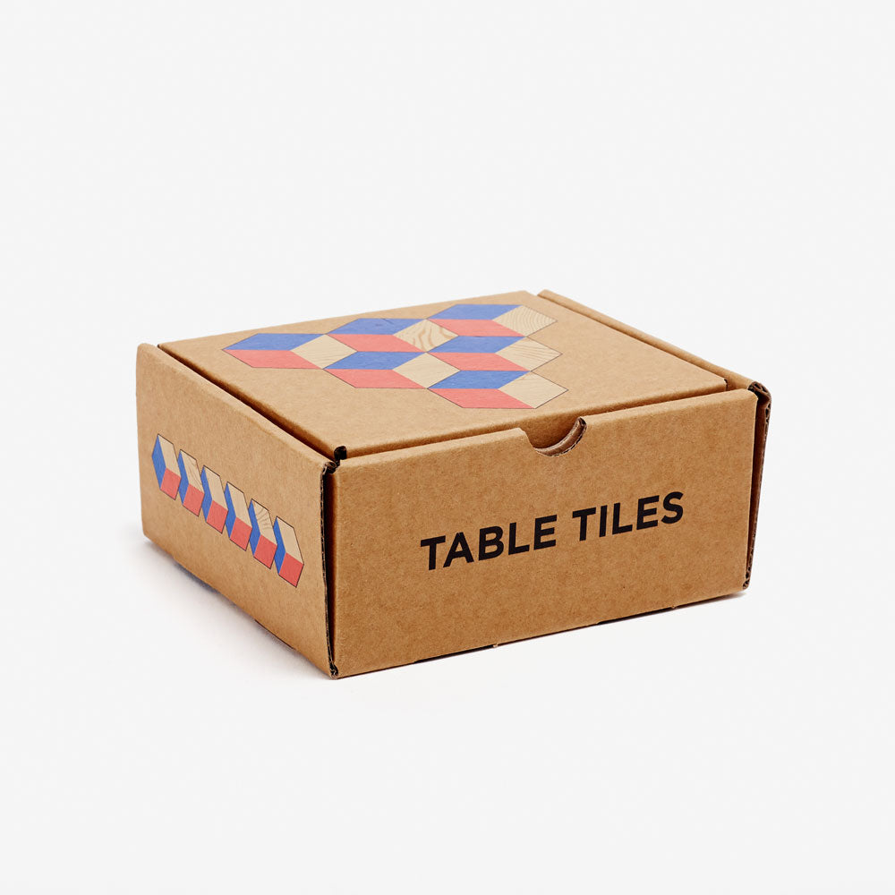 TABLE TILES | GLAS-UNTERSETZER aus Holz mit 3D Grafik | 6er Set | Bower | Areaware