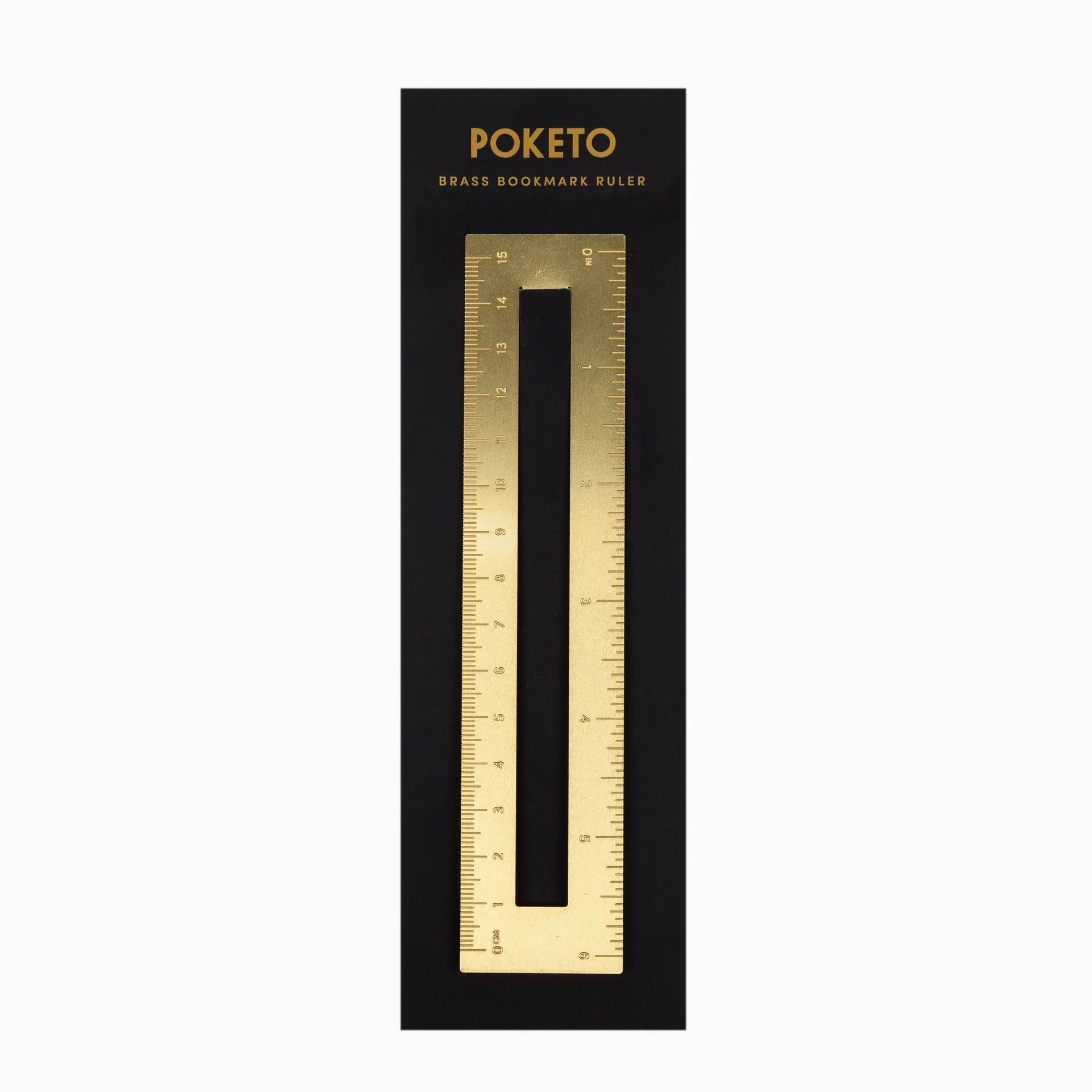 BRASS BOOKMARK & RULER | LINEAL & LESEZEICHEN | Messing | Poketo
