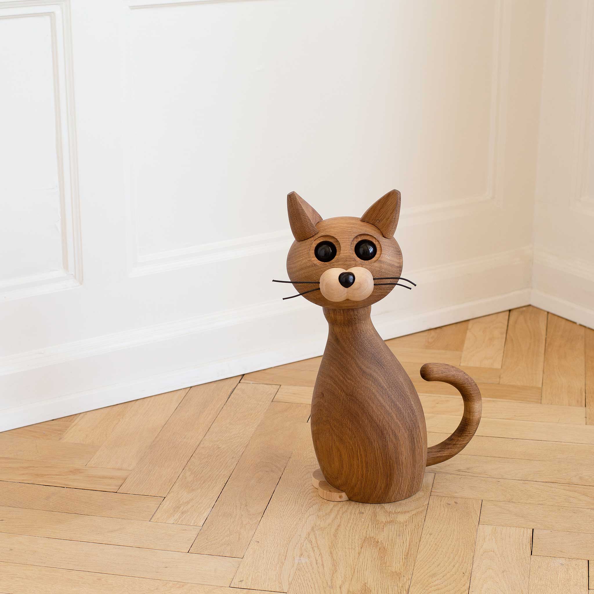 BIG LUCKY THE CAT | large wooden deco CAT | Chresten Sommer | Spring Copenhagen