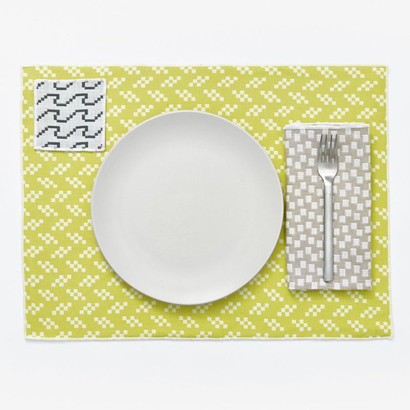 BITMAP TEXTILES | 4 Cotton PLACEMATS | Susan Kare | Areaware