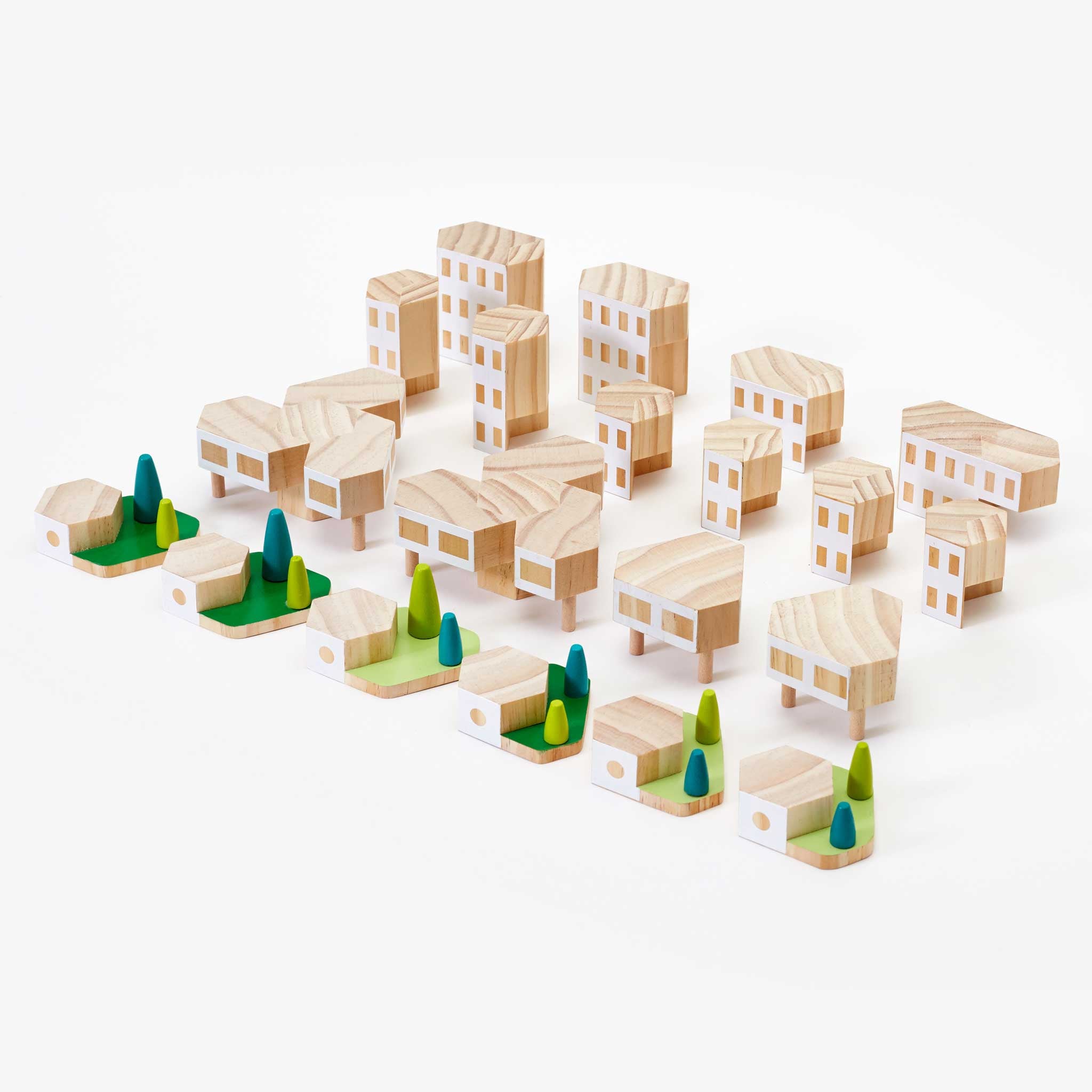 BLOCKITECTURE® | Méga ensemble GARDEN CITY | BLOCS DE CONSTRUCTION Architecture en bois | James Paulius | Sont conscients
