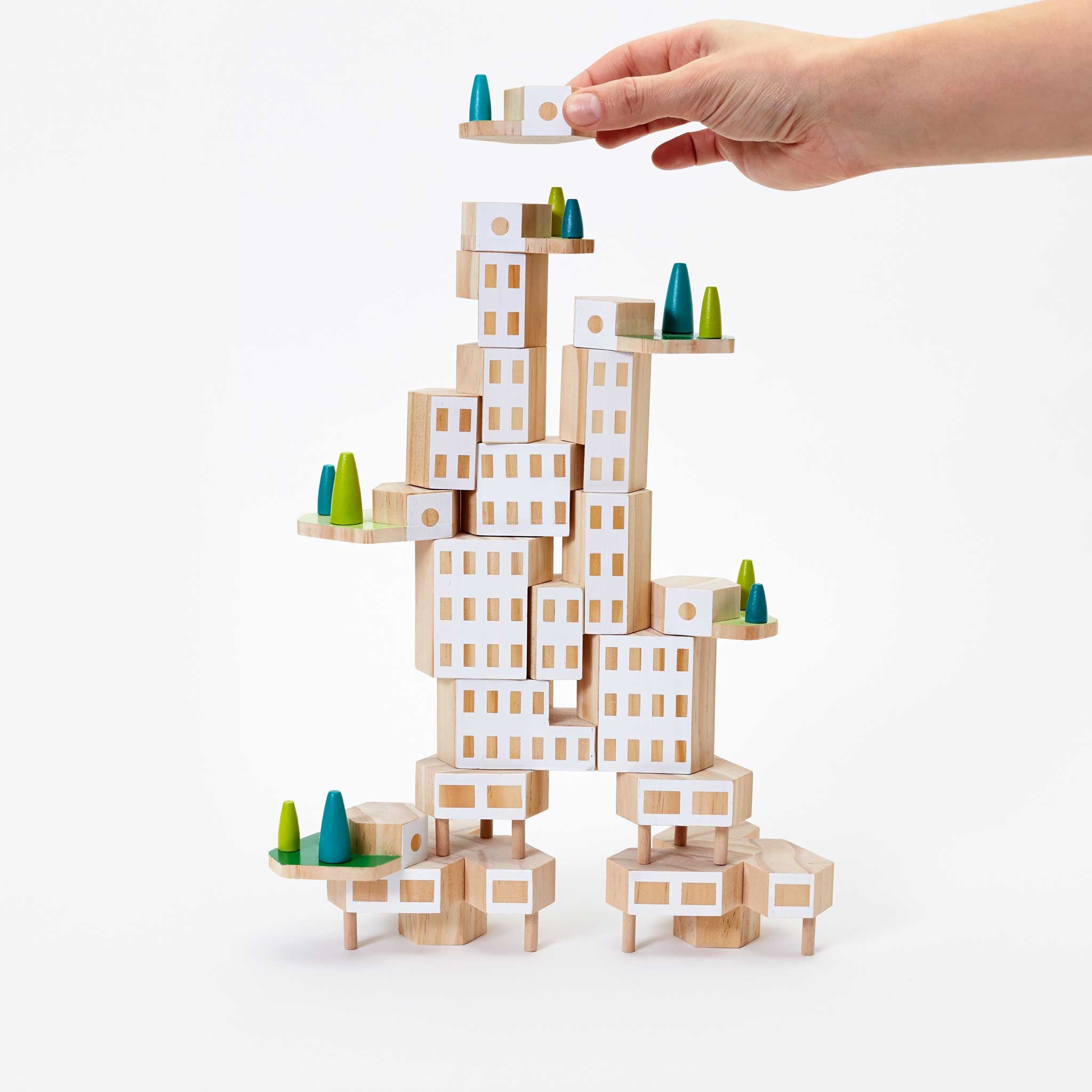 BLOCKITECTURE® | GARDEN CITY Mega Set | Holz Architektur BAUSTEINE | James Paulius | Areaware