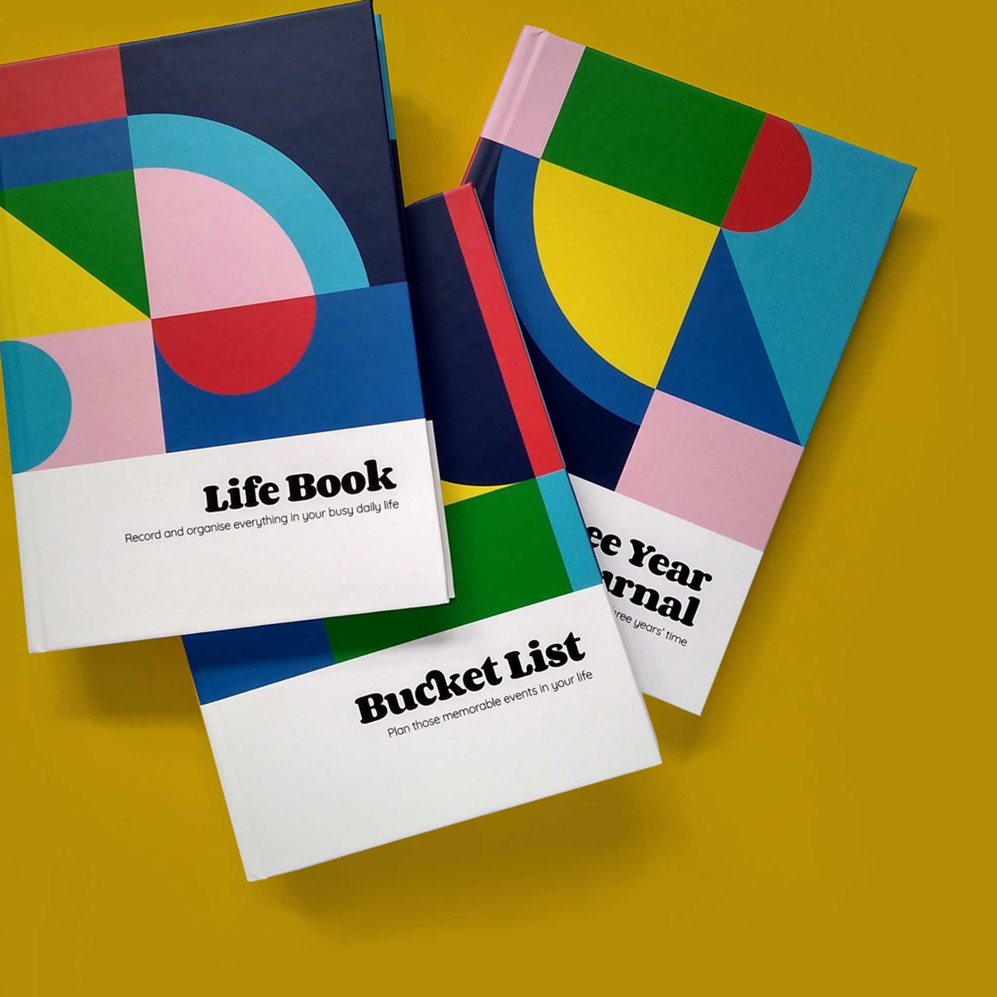 BUCKET LIST & LIFE BOOK & THREE YEAR JOURNAL | Set aus 3 LEBENSZIELE PLANER & BÜCHER | A5 | nolki - Charles & Marie