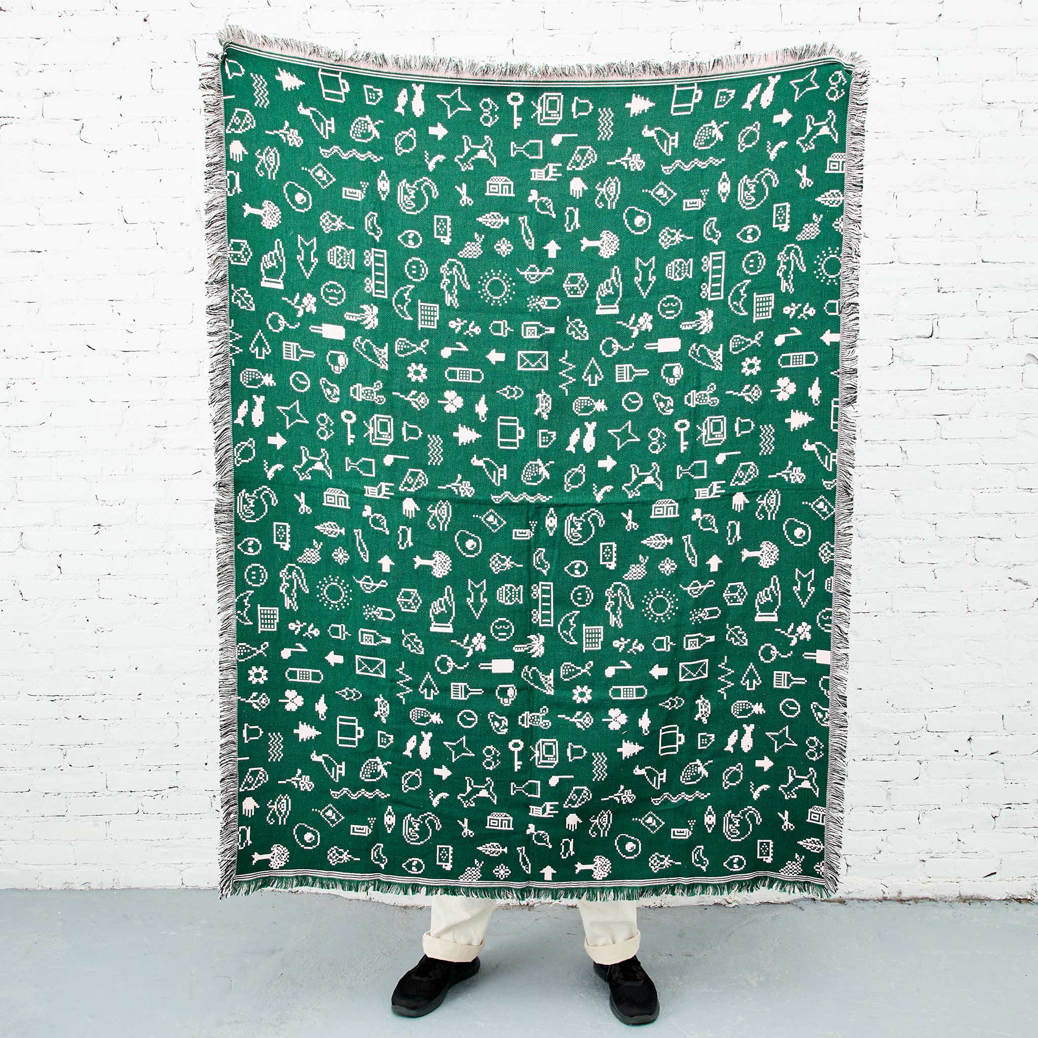 CAIRO THROW | Cotton BLANKET | Double Jaquard woven 178x127 cm | Susan Kare | Areaware