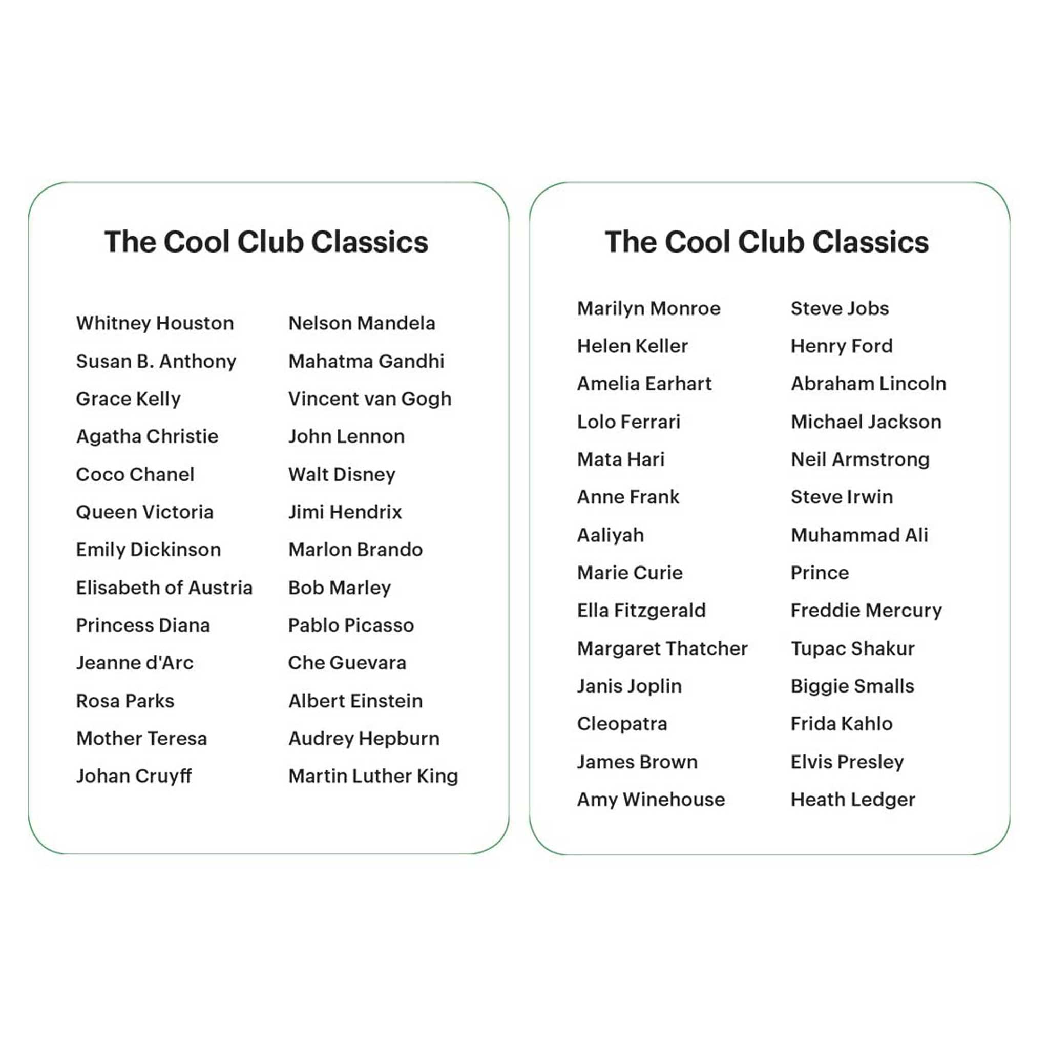 CLASSIQUE | CARTES À JOUER PERSONNALITÉS | 54 cartes | Le Cool-Club