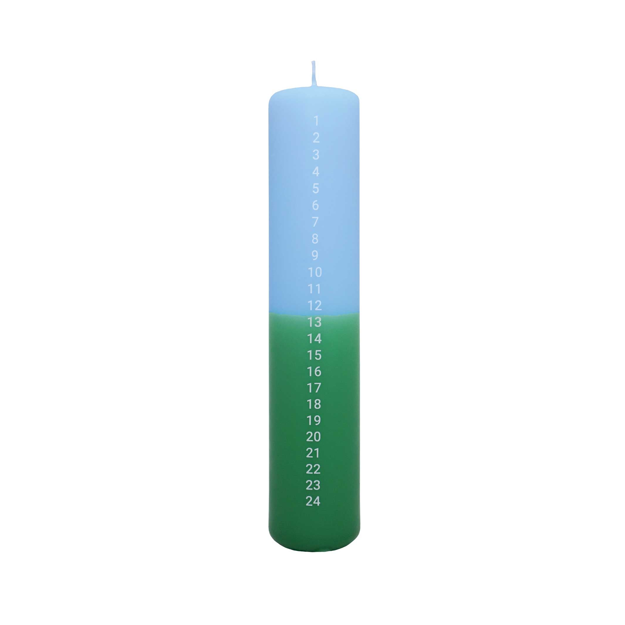 CALENDAR LIGHT NO. 2 | Xmas Countdown CANDLE | blue green | FindersKeepers