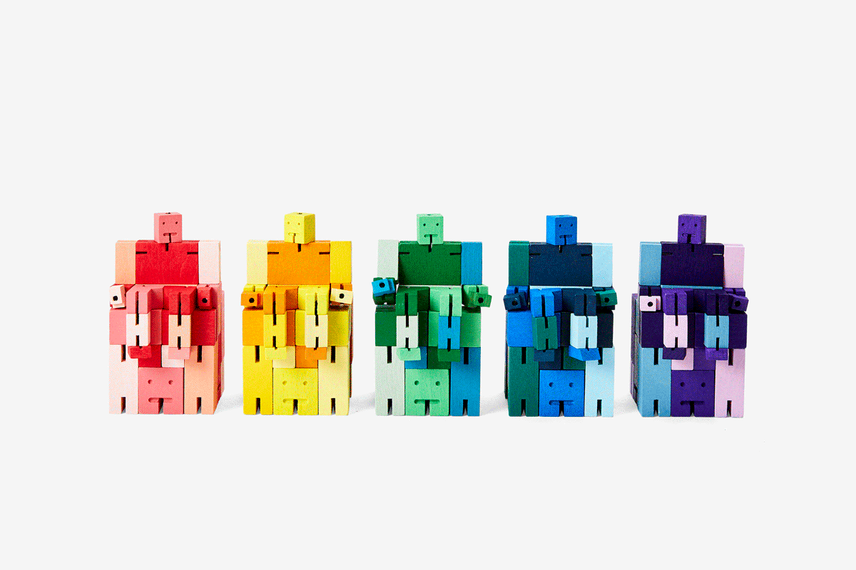 Collection de capsules CUBEBOT® | ROBOTS PUZZLES 3D | Violet Multi | David Semaines | Sont conscients