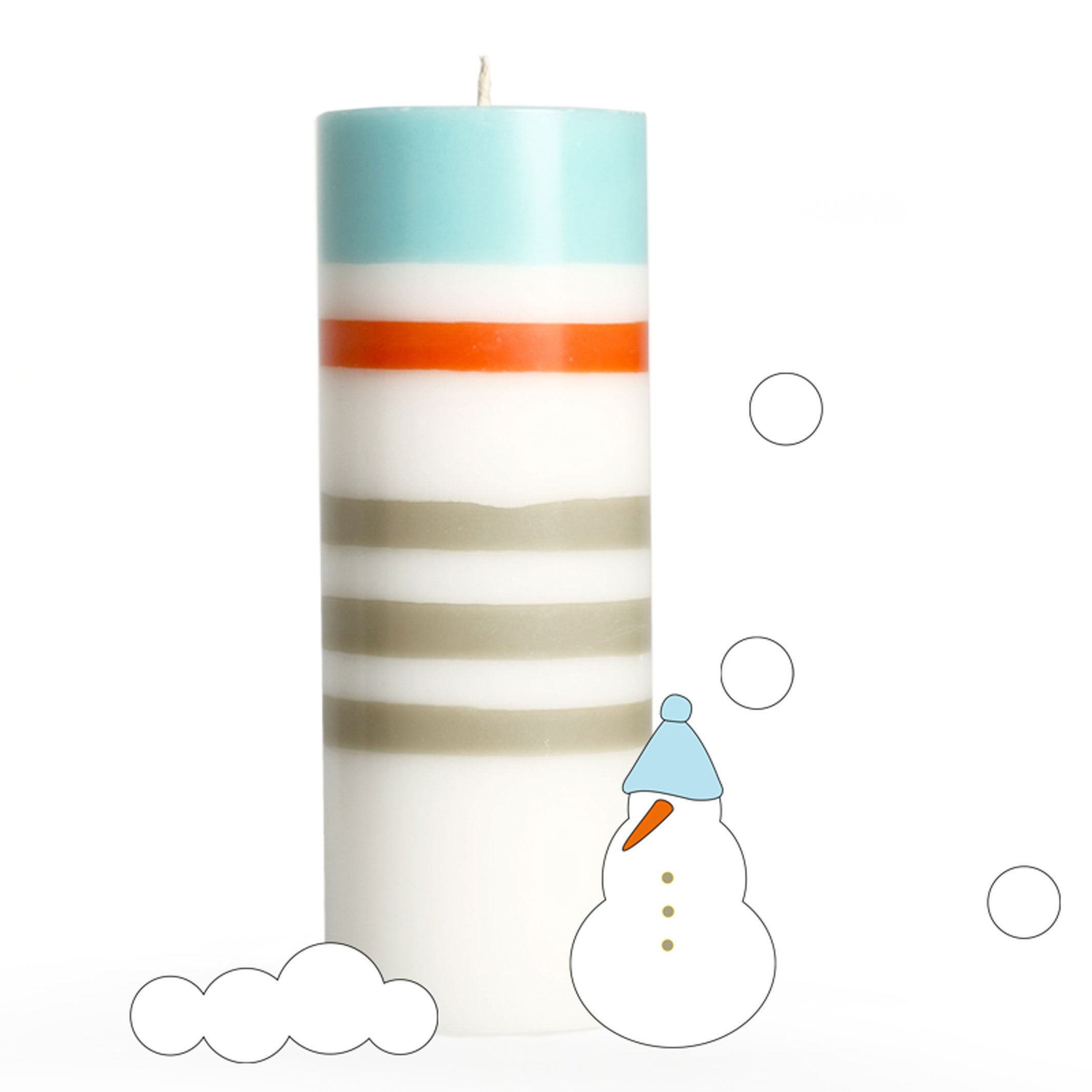 SNOWMAN | Big PILLAR CANDLE | 73 hrs burn time | not the girl who misses much