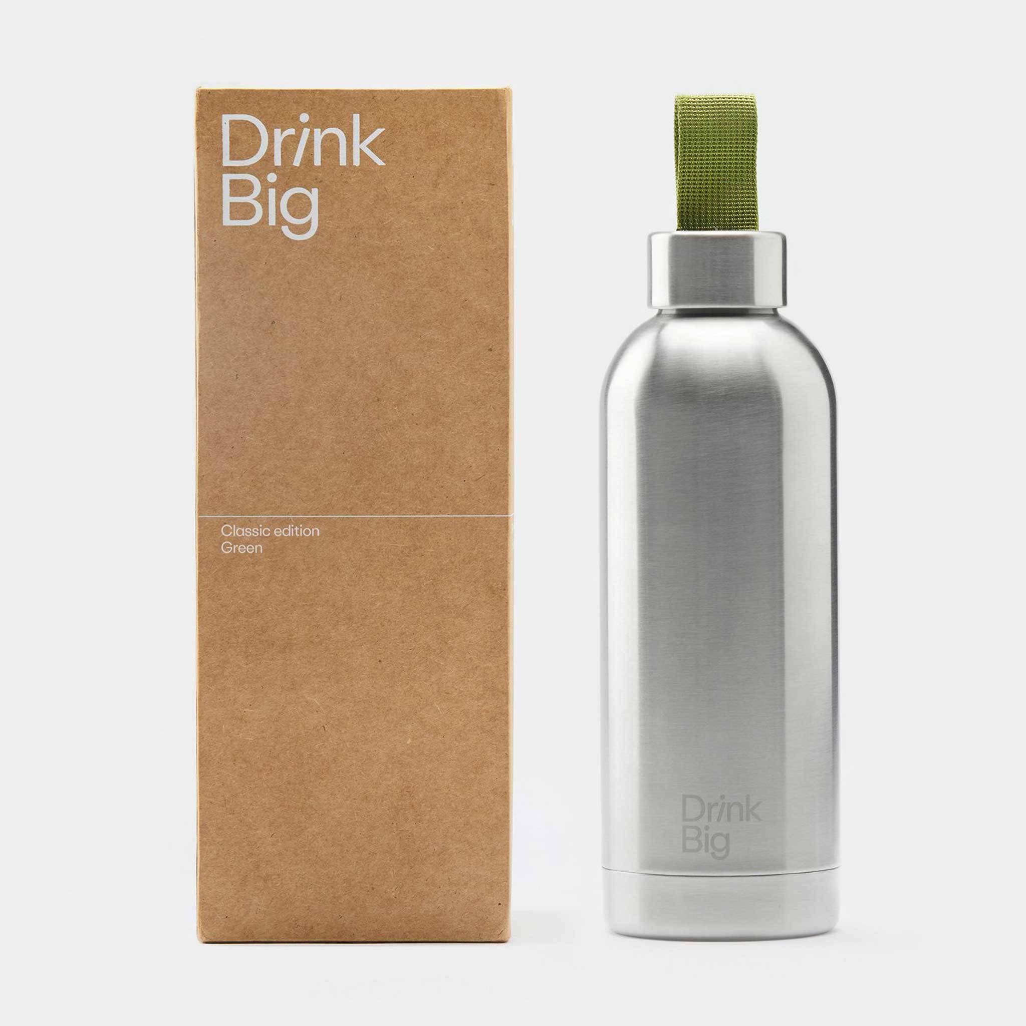 DRINKBIG | Edelstahl TRINKFLASCHE | 500 ml Isolierflasche f. Kohlensäure geeignet | BPA- & rostfrei - Charles & Marie