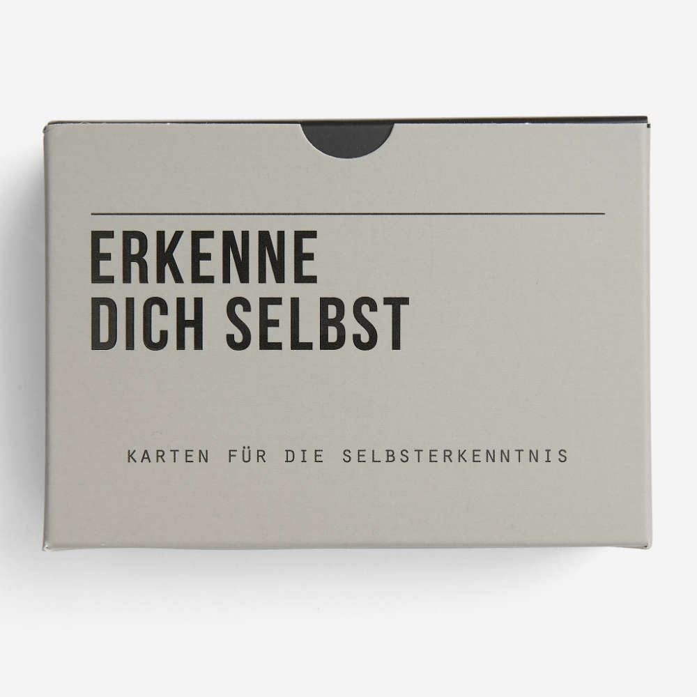 ERKENNE DICH SELBST | CARD SET of knowing yourself a little better in life | 60 prompt cards | German Edition | The School of Life
