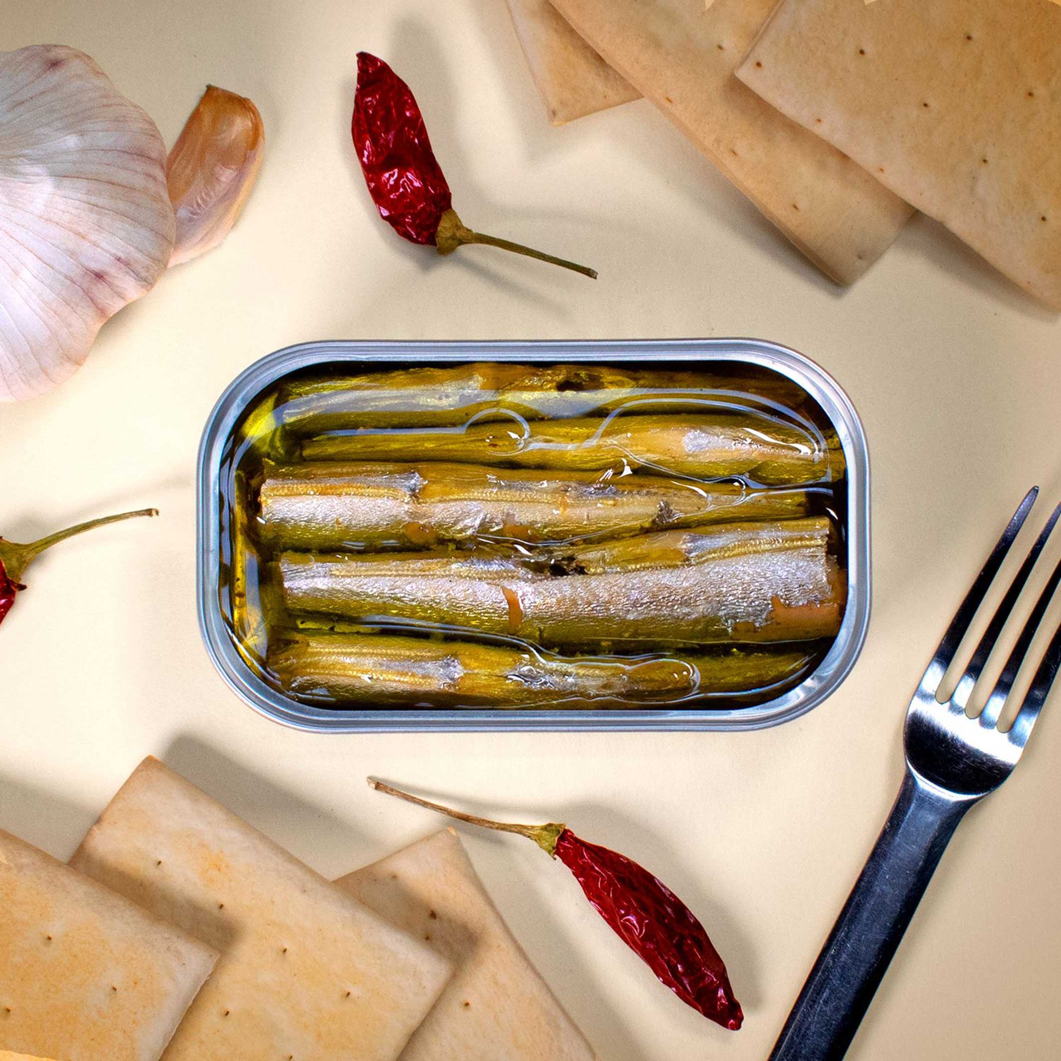 GARFISH in Extra Virgin Olive Oil | CANNED GOURMET FISH | 120 g | José Gourmet