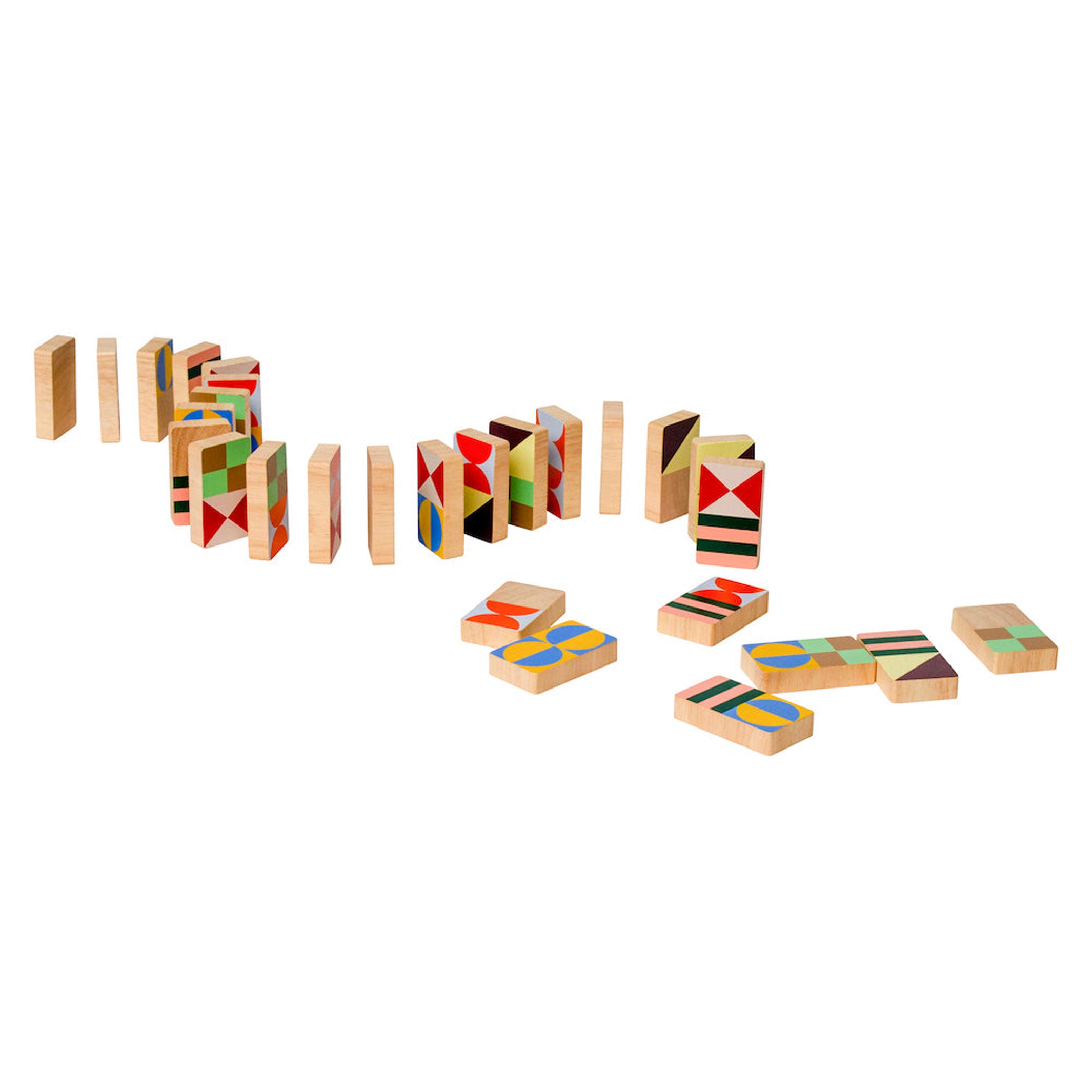 GEO PATTERN DOMINOES | 28 wooden pieces | Panisa Khunprasert | MoMA