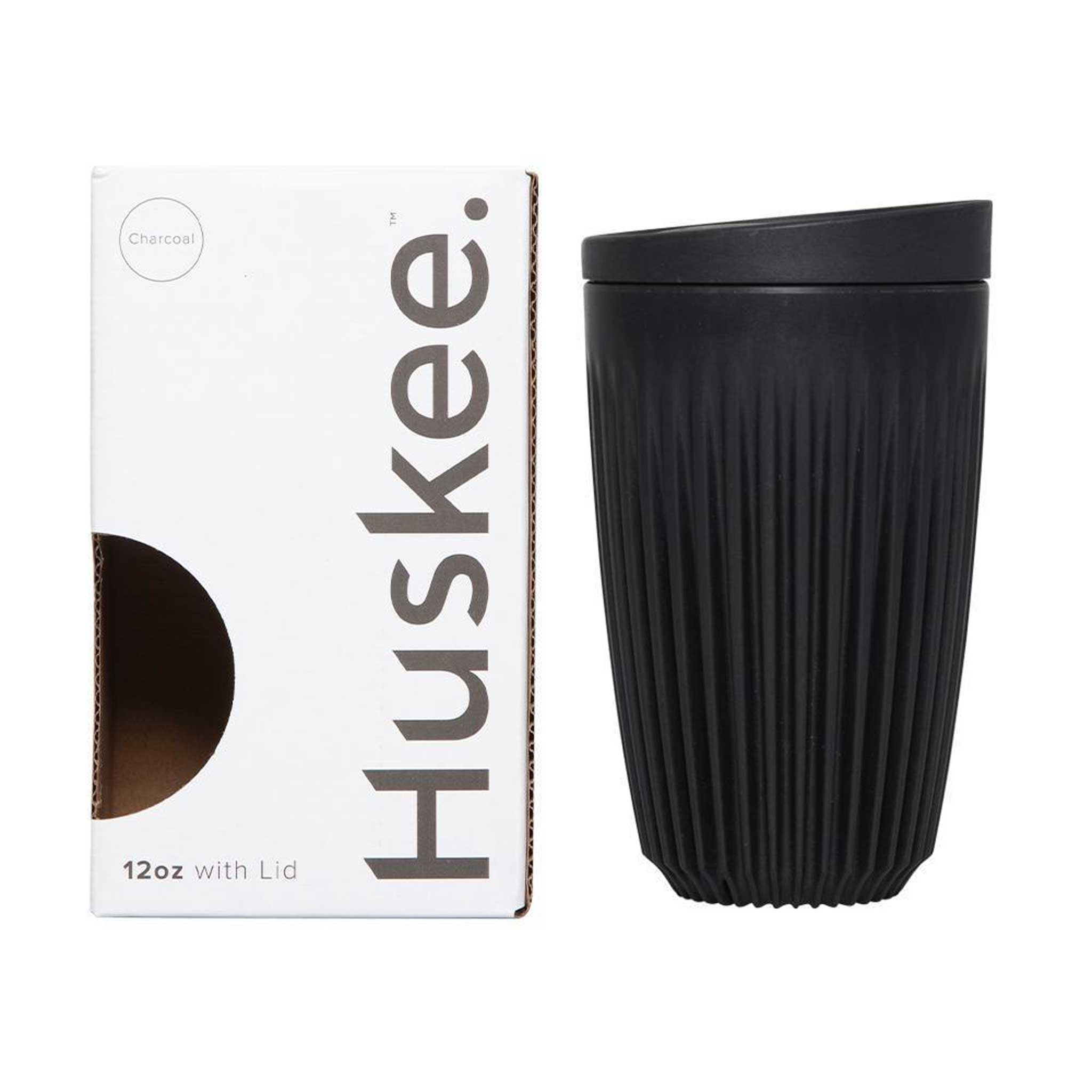 HUSKEE CUP & LID Charcoal | wiederverwendbare KAFFEE & TEE-BECHER aus Kaffee-Schalen | Huskee - Charles & Marie