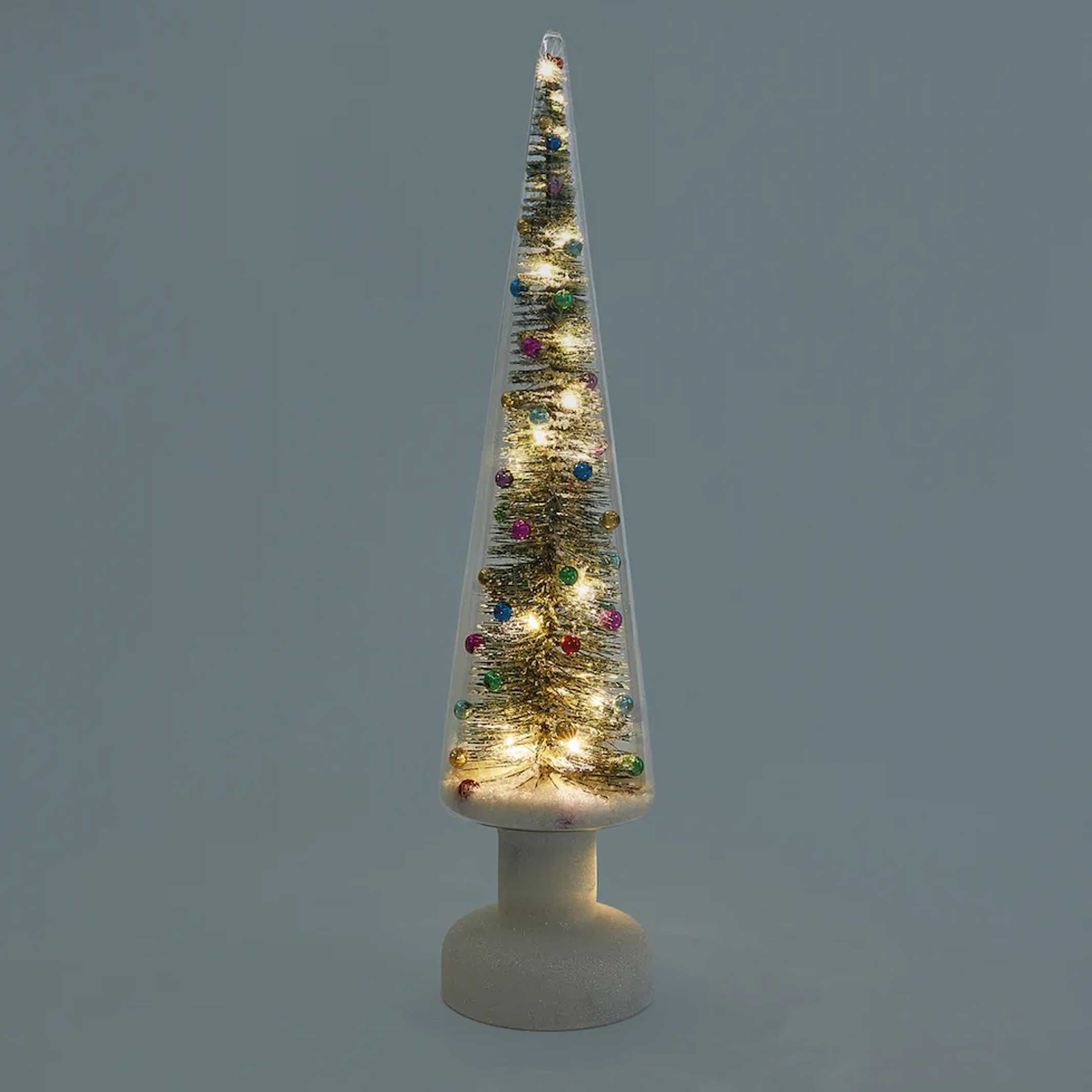 PAYS DES MERVEILLES ENNEIGÉES Grand | Grand FIRST TREE en verre avec éclairage LED | 56 cm de hauteur | MoMA