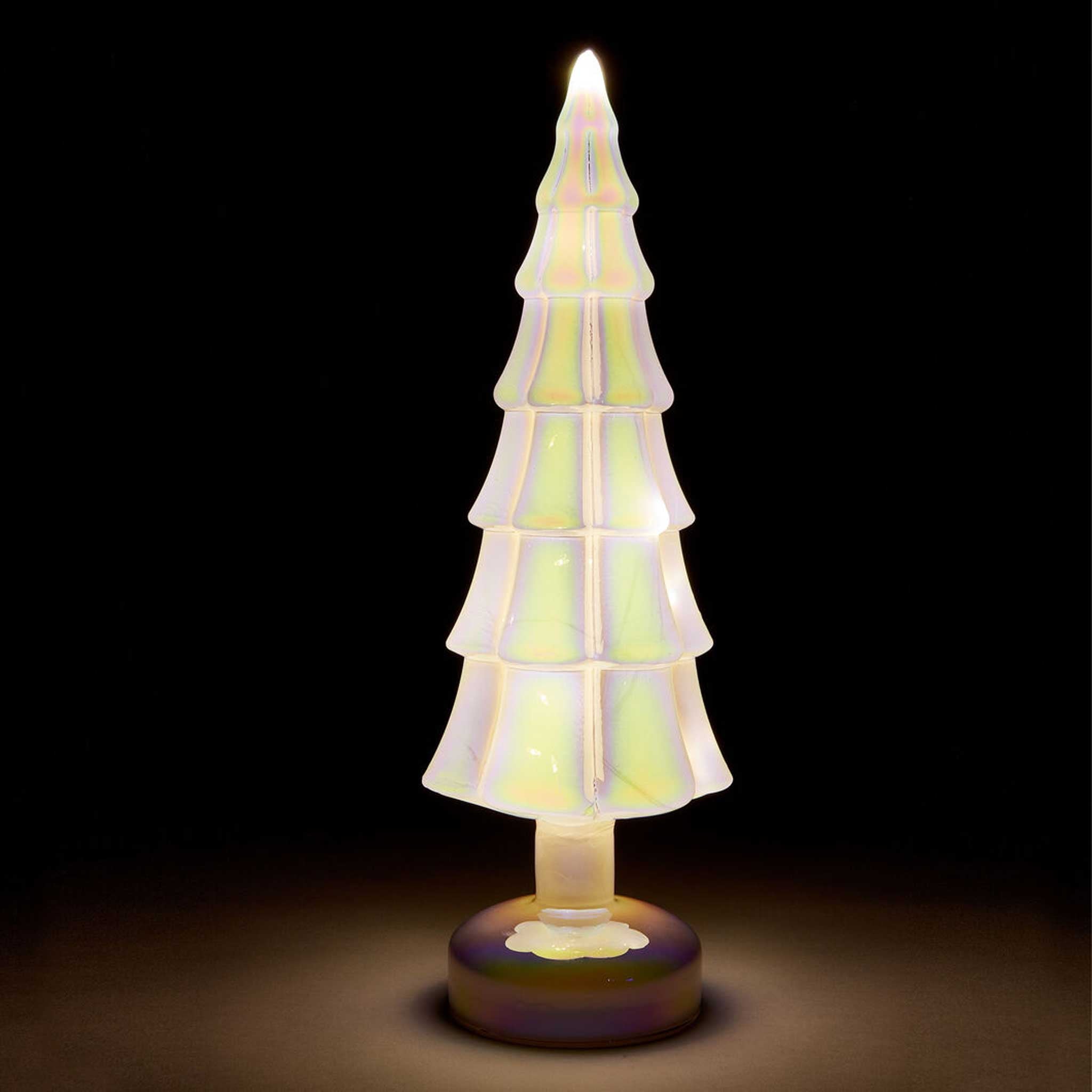 WHITE | Glas-TANNENBAUM mit LED Beleuchtung  | MoMA - Charles & Marie