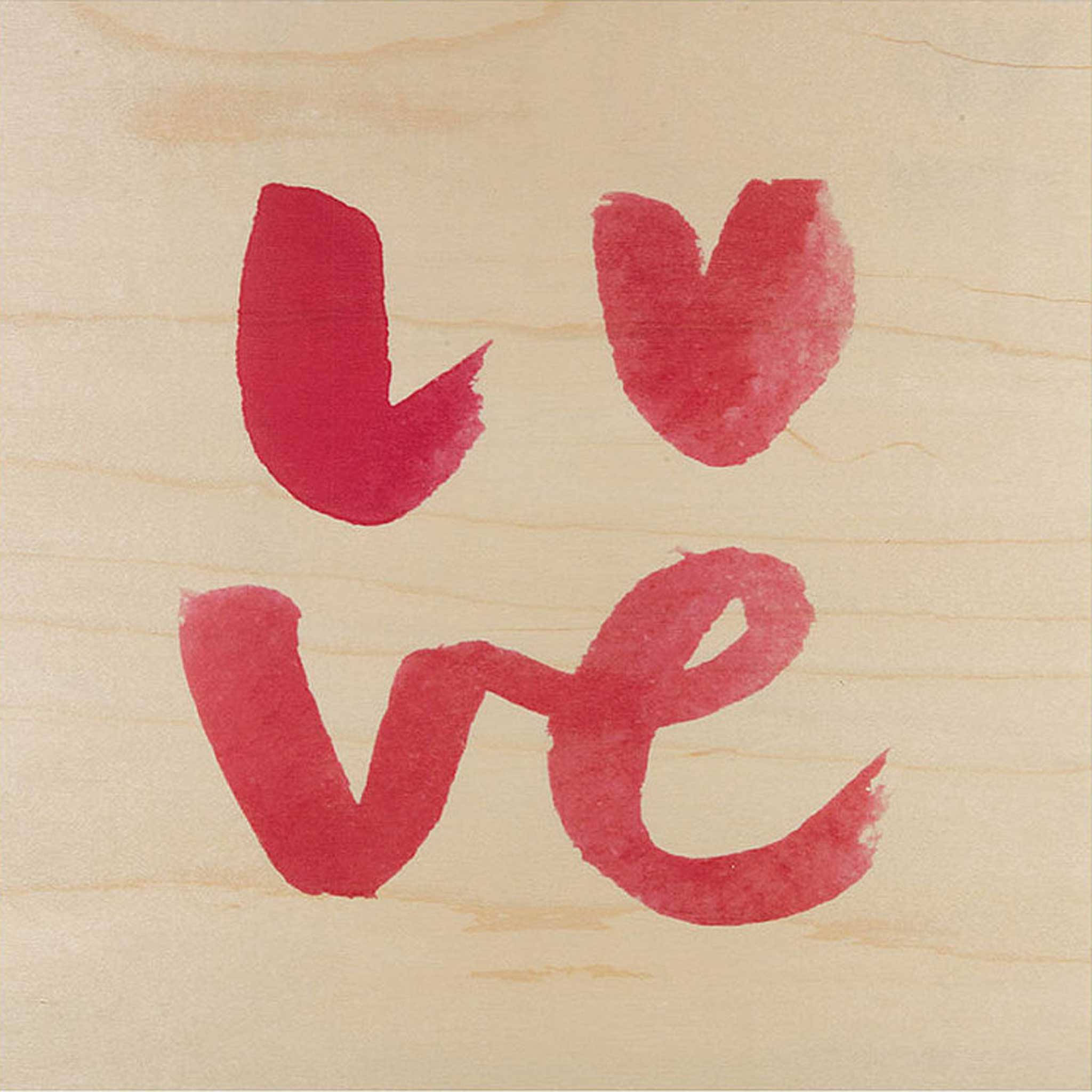 LOVE | POSTER aus Holz | 30x30 cm | Woodhi - Charles & Marie