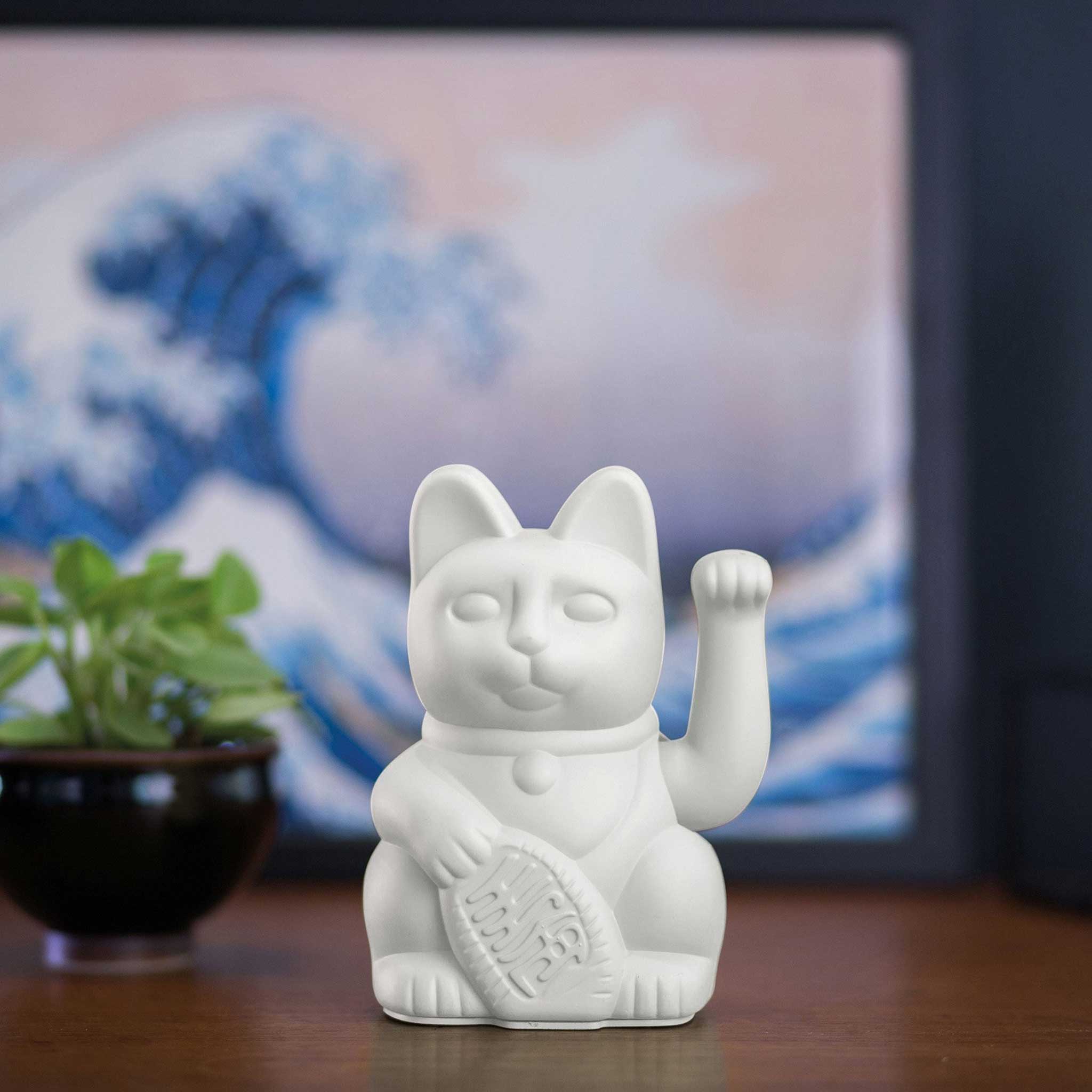 THE LUCKY CAT | white Japanese TALISMAN | Donkey Products