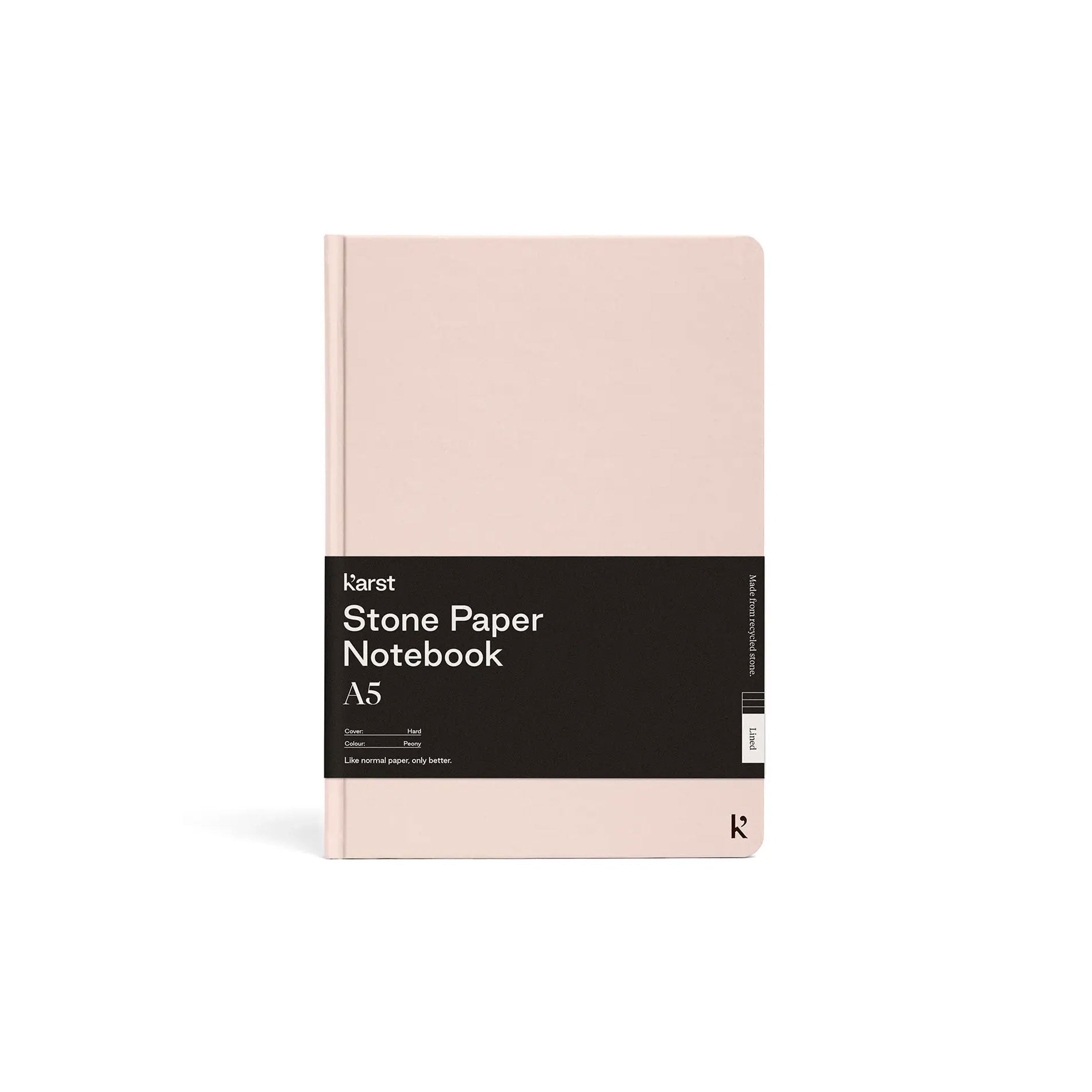 Hardcover NOTEBOOK A5 | rosa NOTIZBUCH | Karst Stone Paper