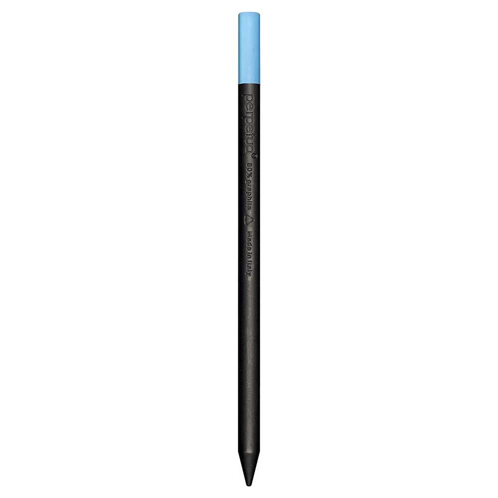 perpetua der BLEISTIFT | Schwarzer Design-Bleistift aus recyceltem Graphit mit farbigem Radiergummi | Marta Giardini