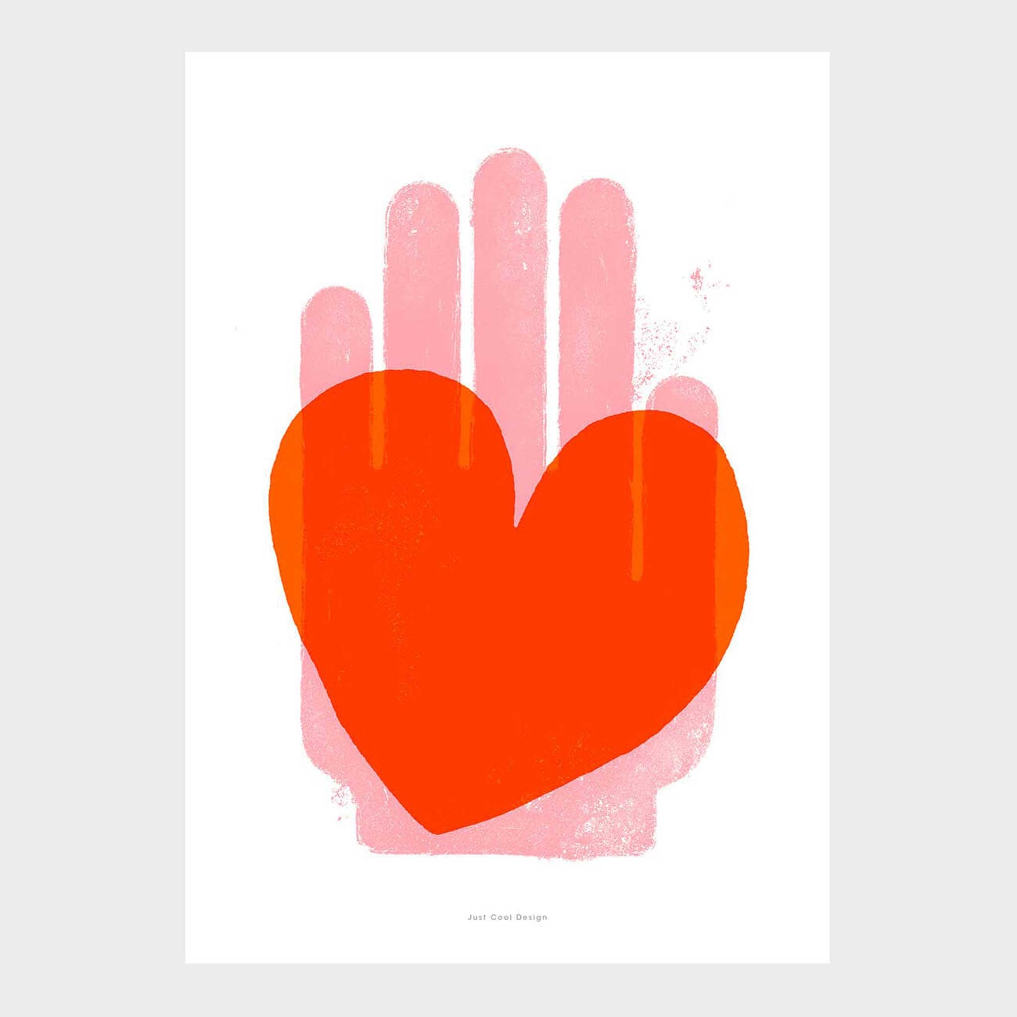 ROTES HERZ | Grafik POSTER | A3 Format | Just Another Cool Design