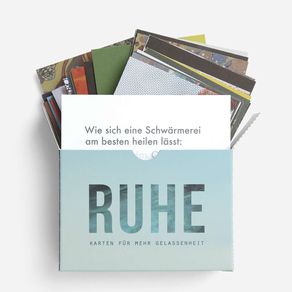 RUHE | CARD SET | 60 prompt cards to lend perspective on life’s sorrows and regrets | German Edition | The School of Life