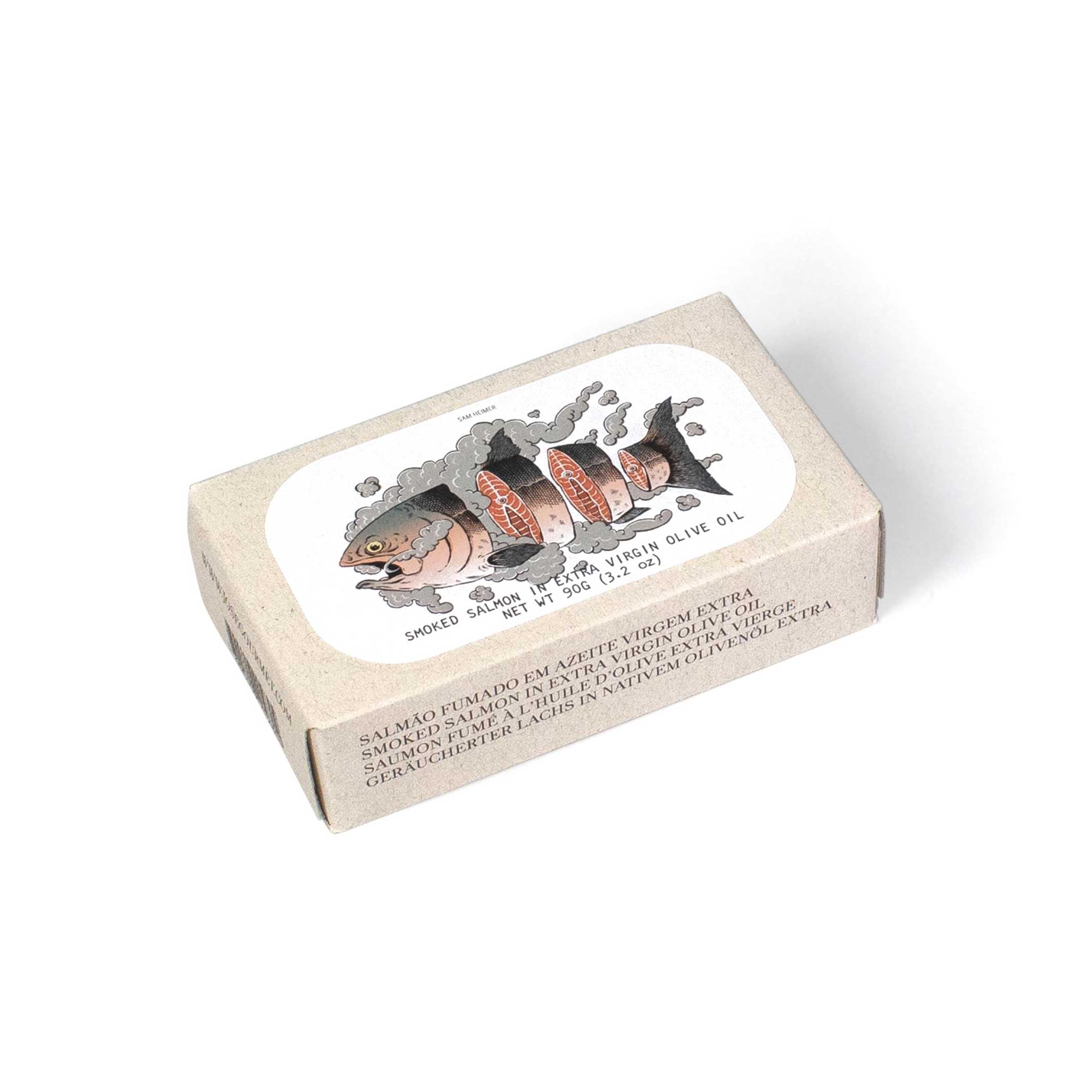 Smoked SALMON in Extra Virgin Olive Oil | CANNED GOURMET FISH | 90 g | José Gourmet