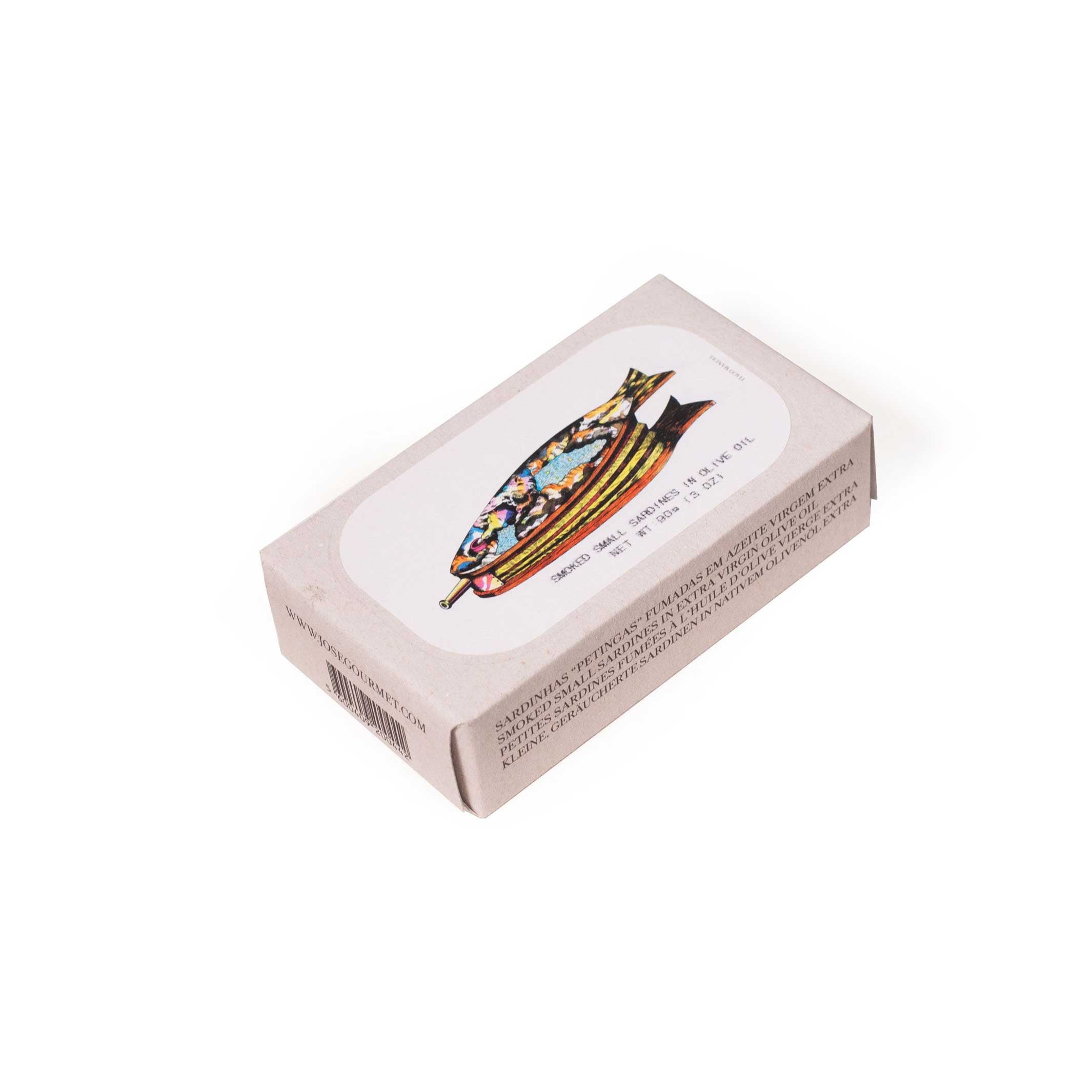 Smoked small SARDINES in Extra Virgin Olive Oil | CANNED GOURMET FISH | 90 g | José Gourmet