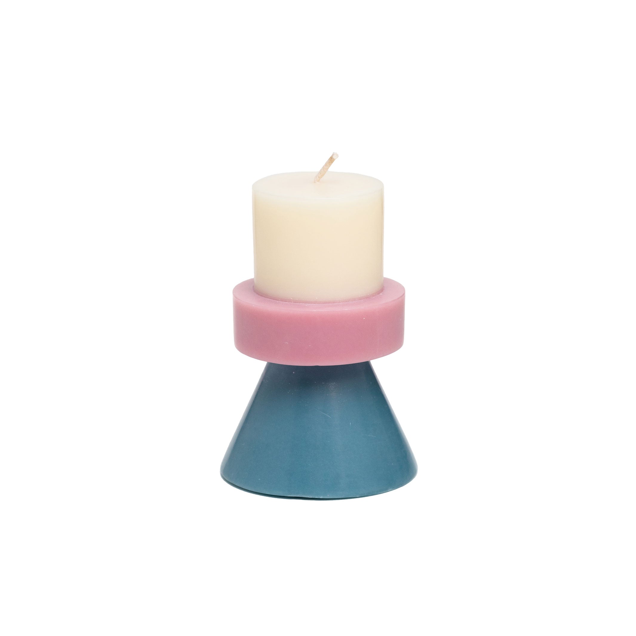STACK CANDLE MINI | Colors ivory-lavender-bluegrey | 20 hrs. burning time | YOD AND CO