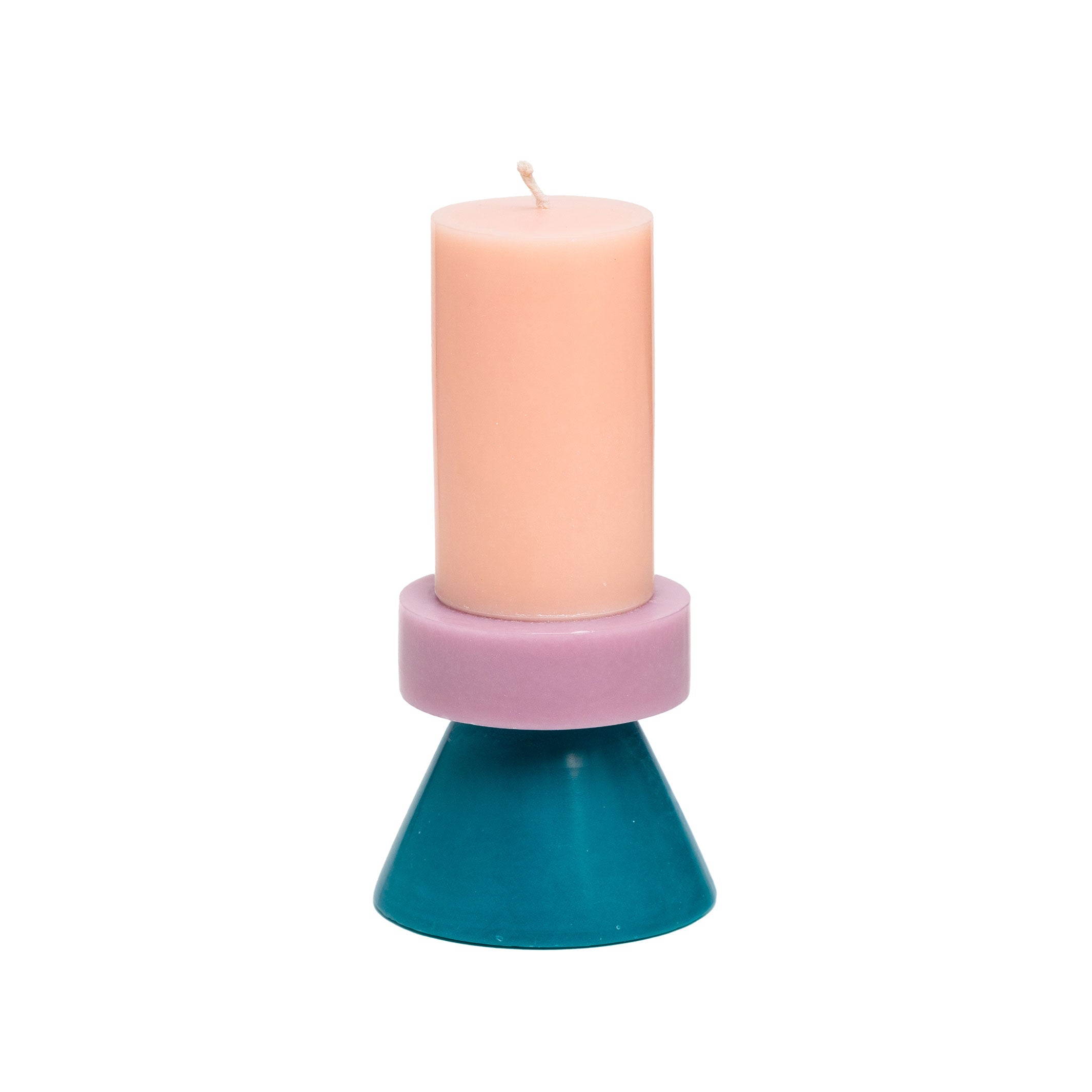 STACK CANDLE TALL | Colors blush-pastelpurple-teal | 30 hrs. burning time | YOD AND CO