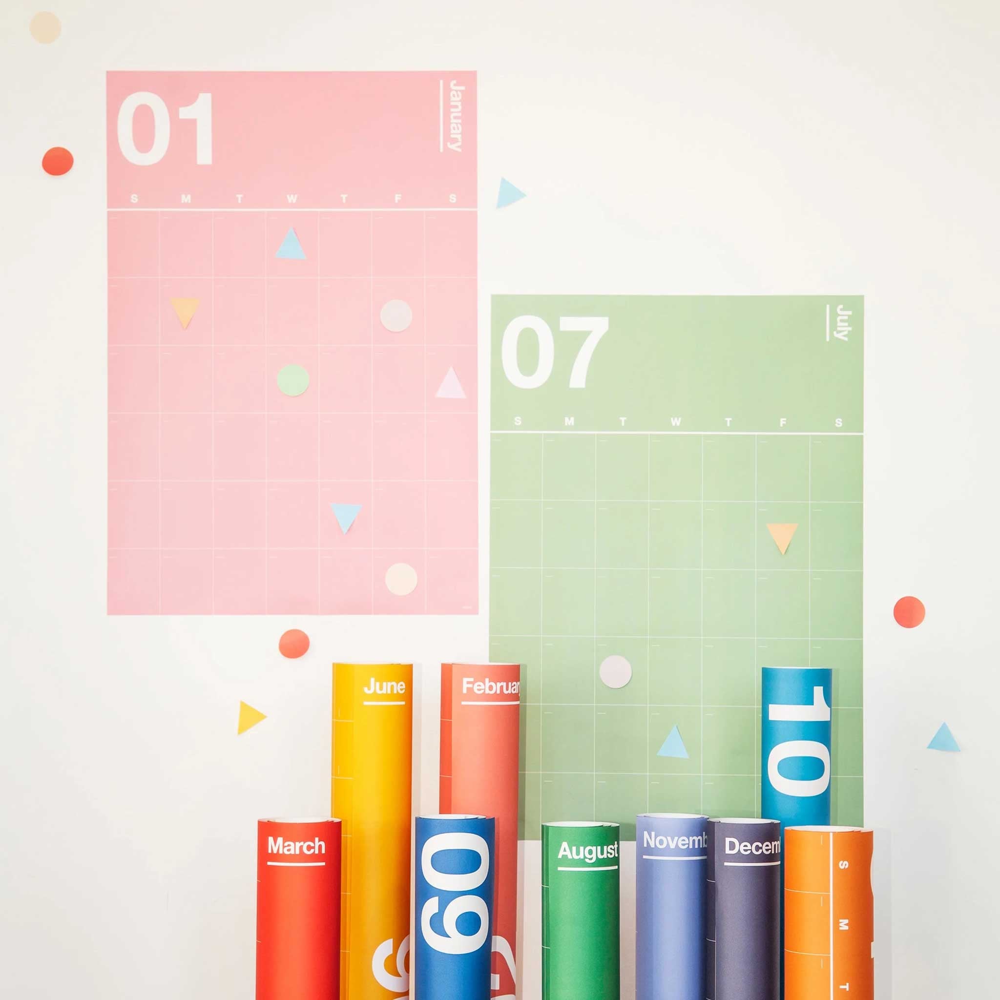 SPECTRUM | Colorful & open-dated WALL PLANNER | 77x52 cm | Poketo