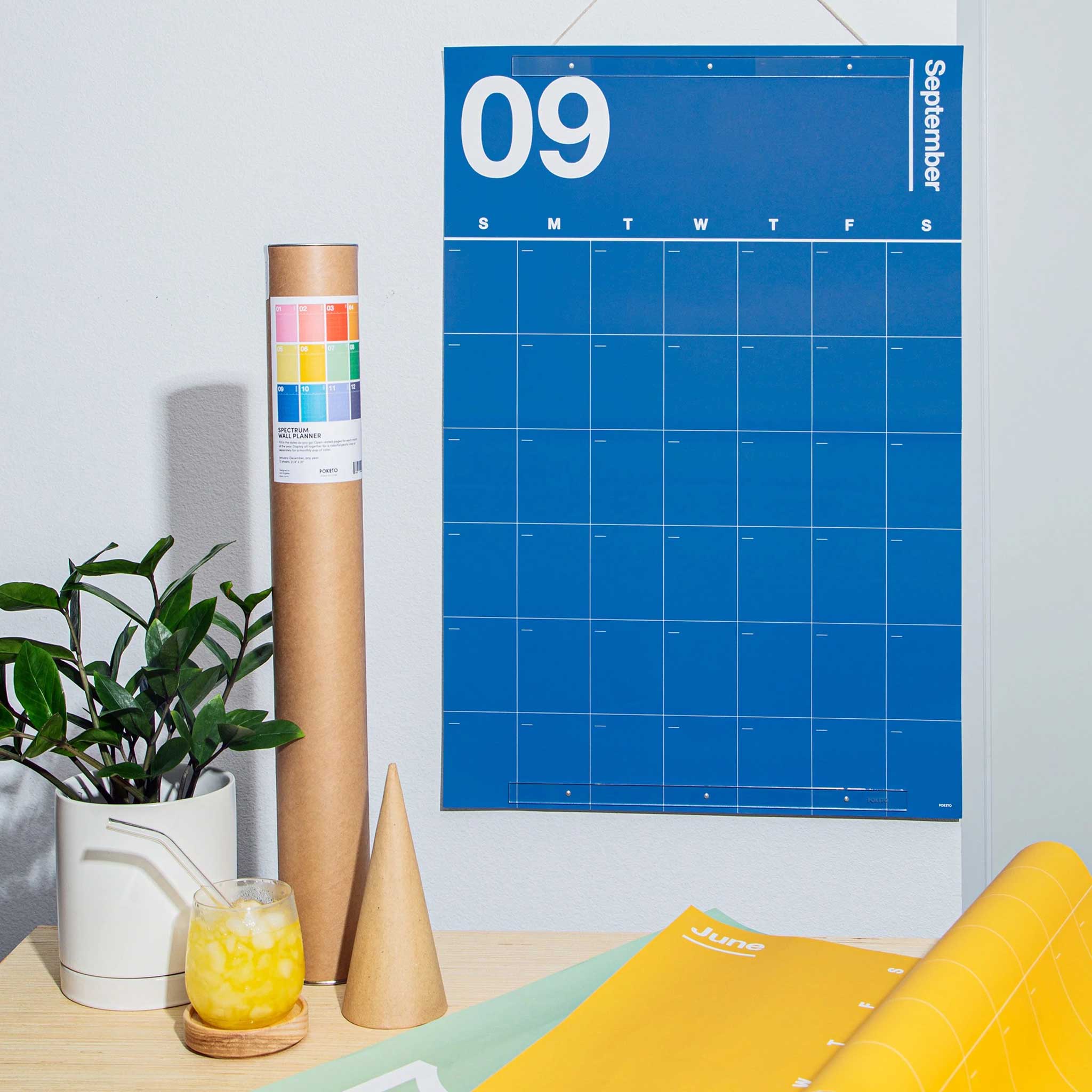 SPECTRUM | Colorful & open-dated WALL PLANNER | 77x52 cm | Poketo