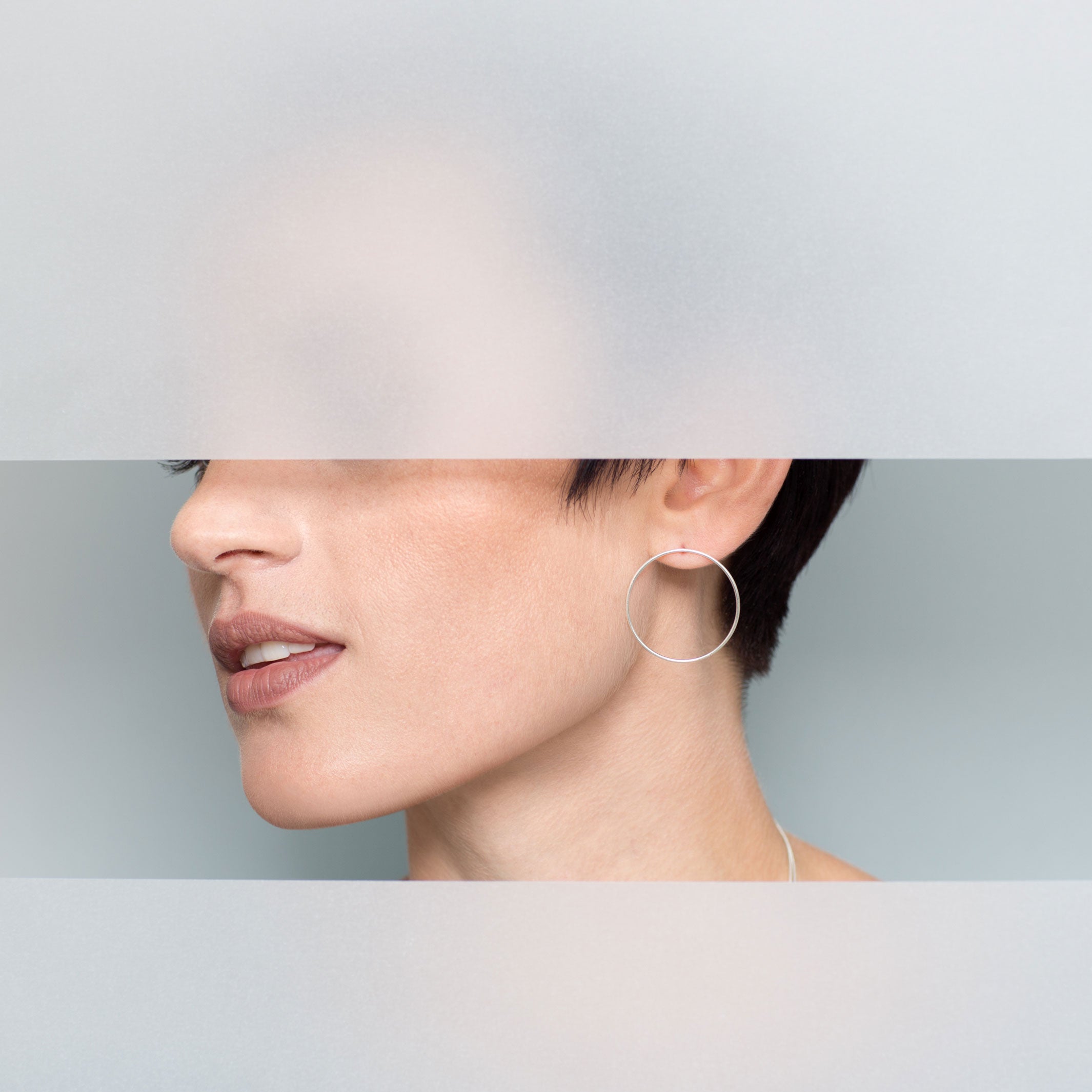 SPIRAL | high gloss EAR STUDS Sterling Silver 925 | D=30 mm | Jonathan Radetz