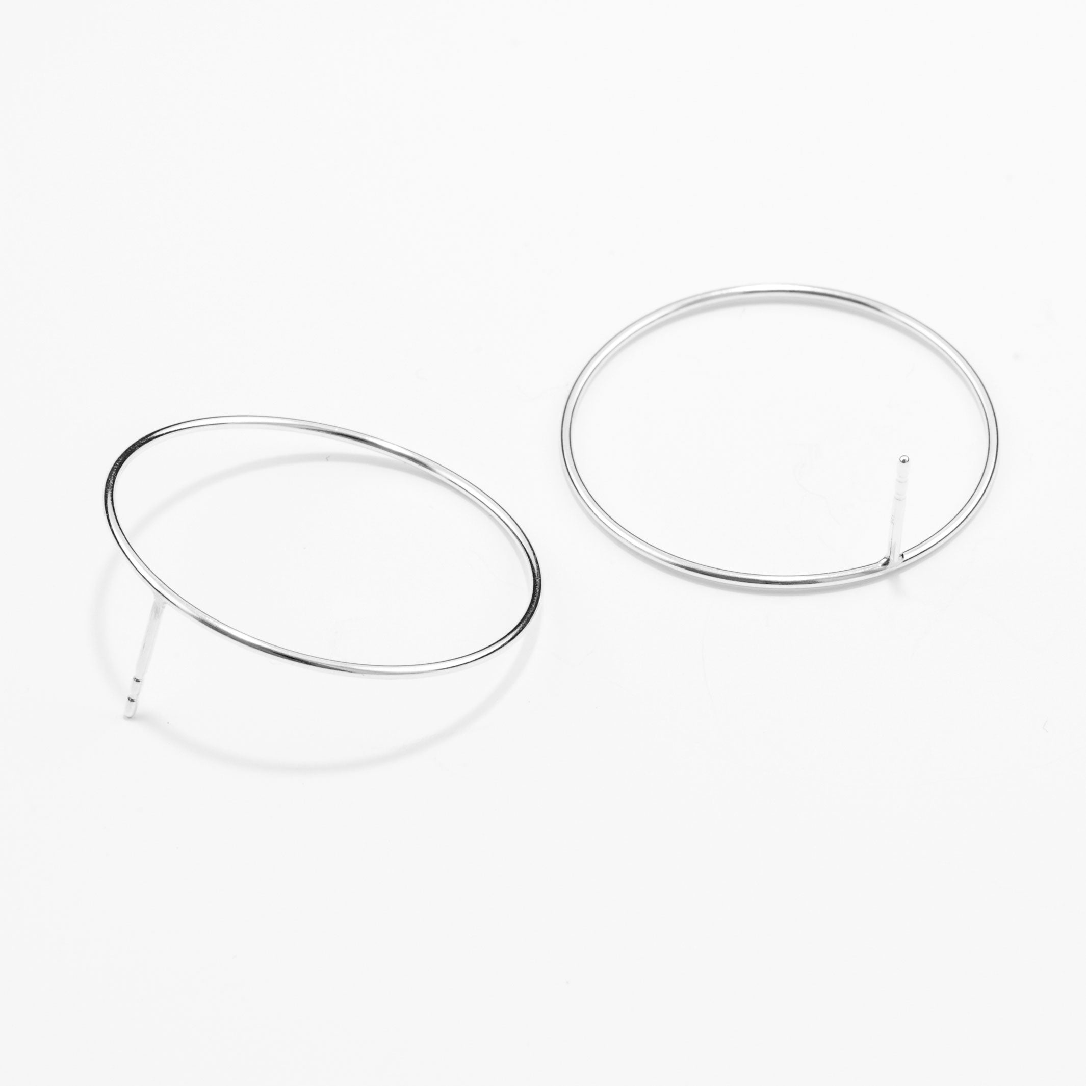 SPIRAL | high gloss EAR STUDS Sterling Silver 925 | D=30 mm | Jonathan Radetz