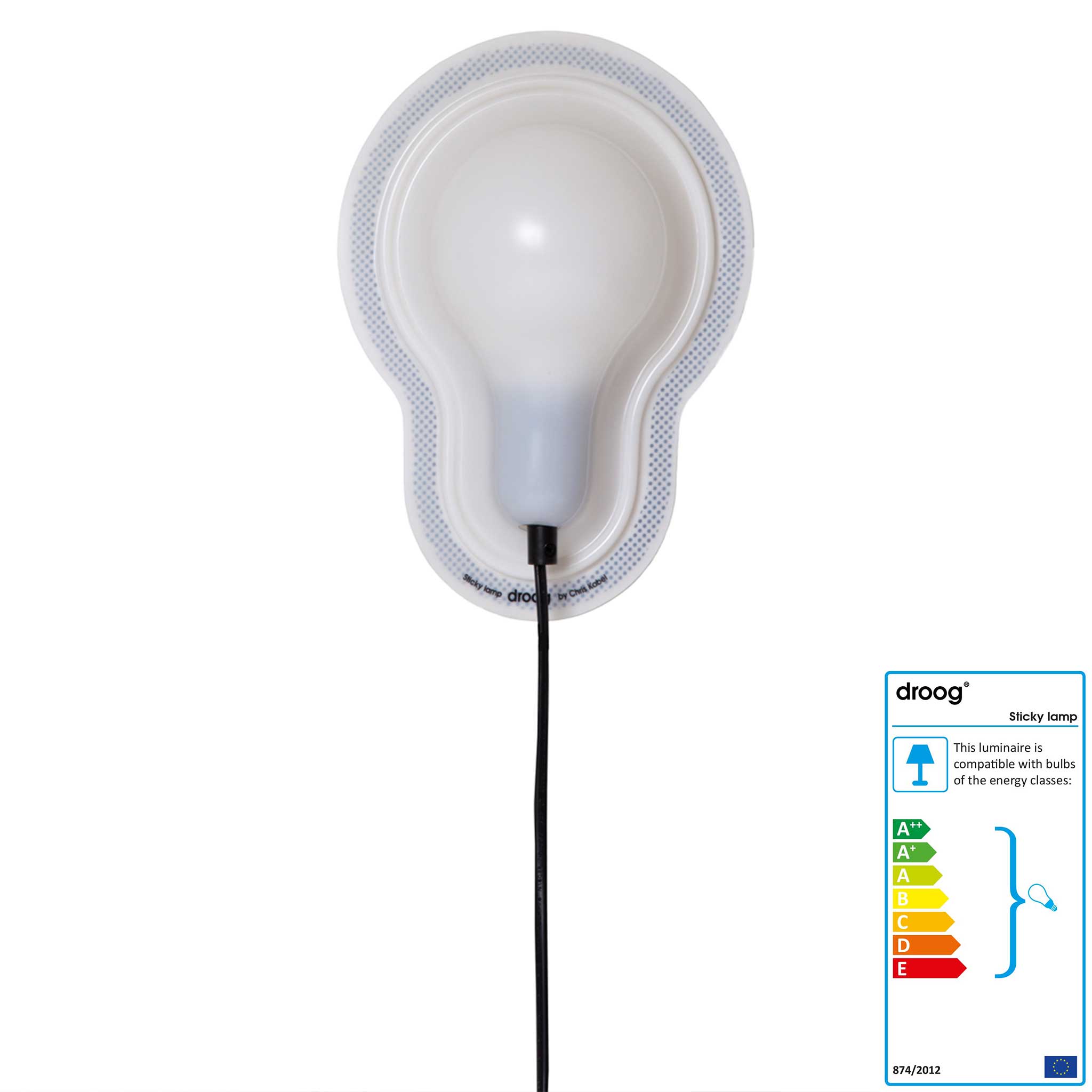 STICKY LAMP | selbstklebende WANDLEUCHTE | Chris Kabel | droog Design - Charles & Marie