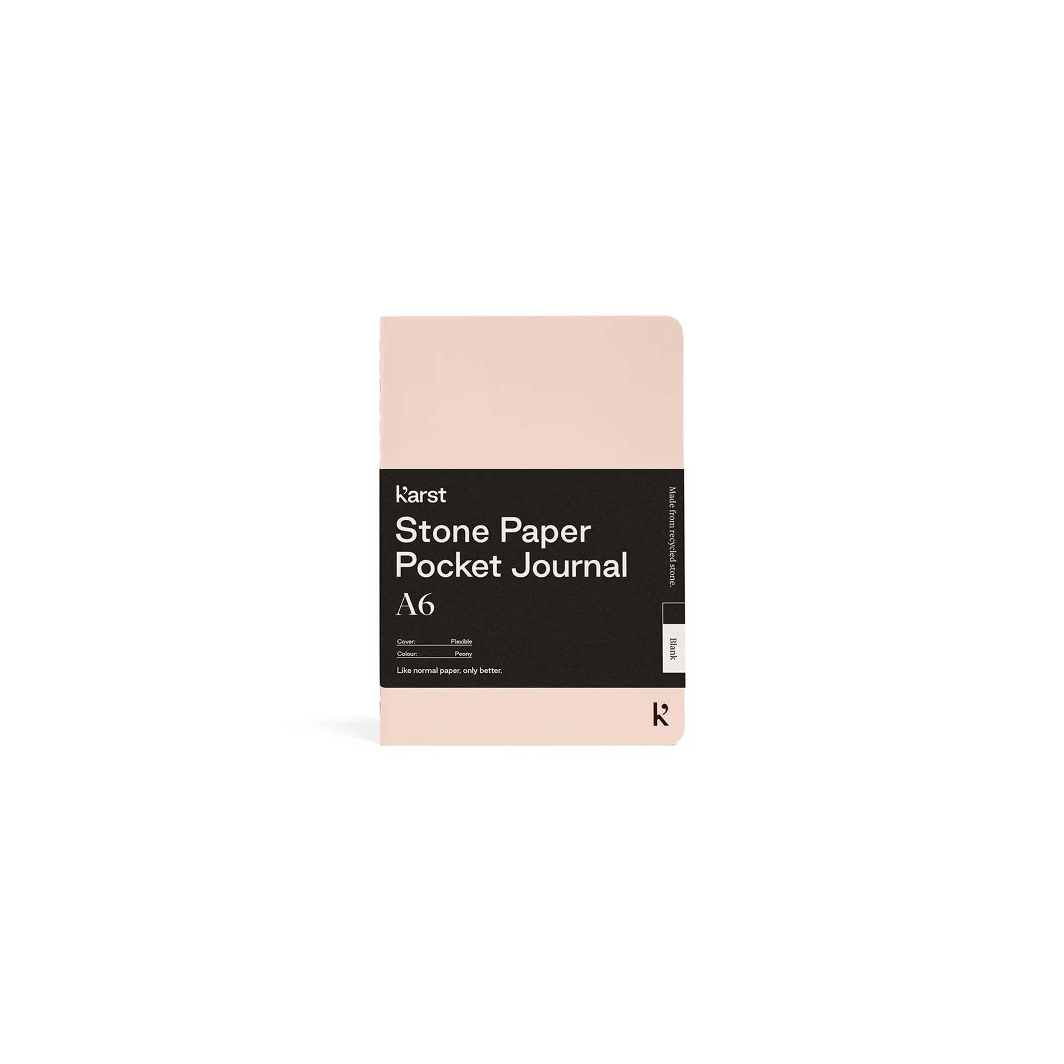 Softcover Pocket JOURNAL | Kleines NOTIZBUCH  | A6 blanko | Karst Stone Paper