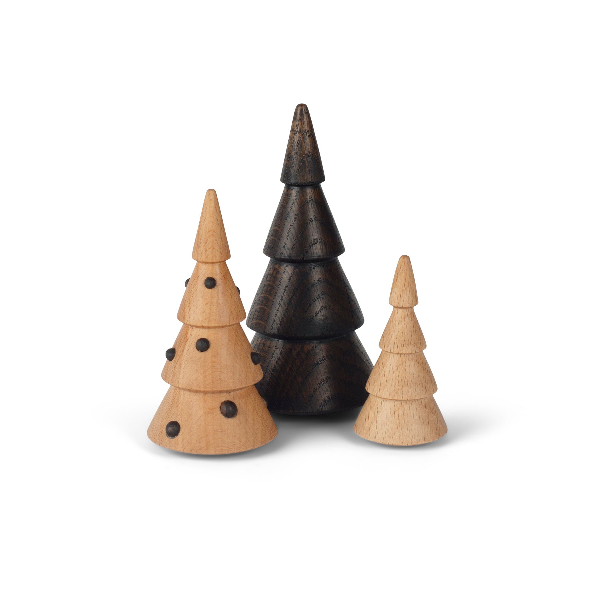 THREE CHRISTMAS TREES | Wooden TUMBLER set of 3 | Thor Høy | Spring Copenhagen