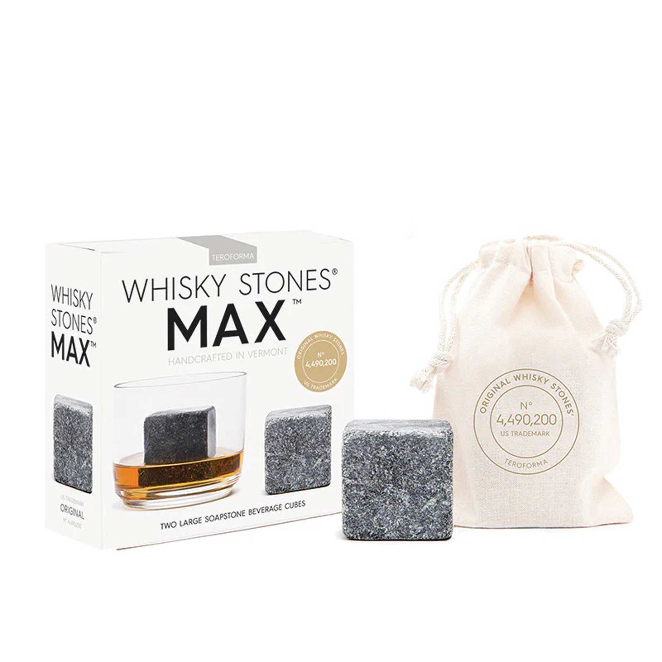 WHISKY STONES® Max | BEVERAGE COOLING CUBES | Set of 2 | Teroforma