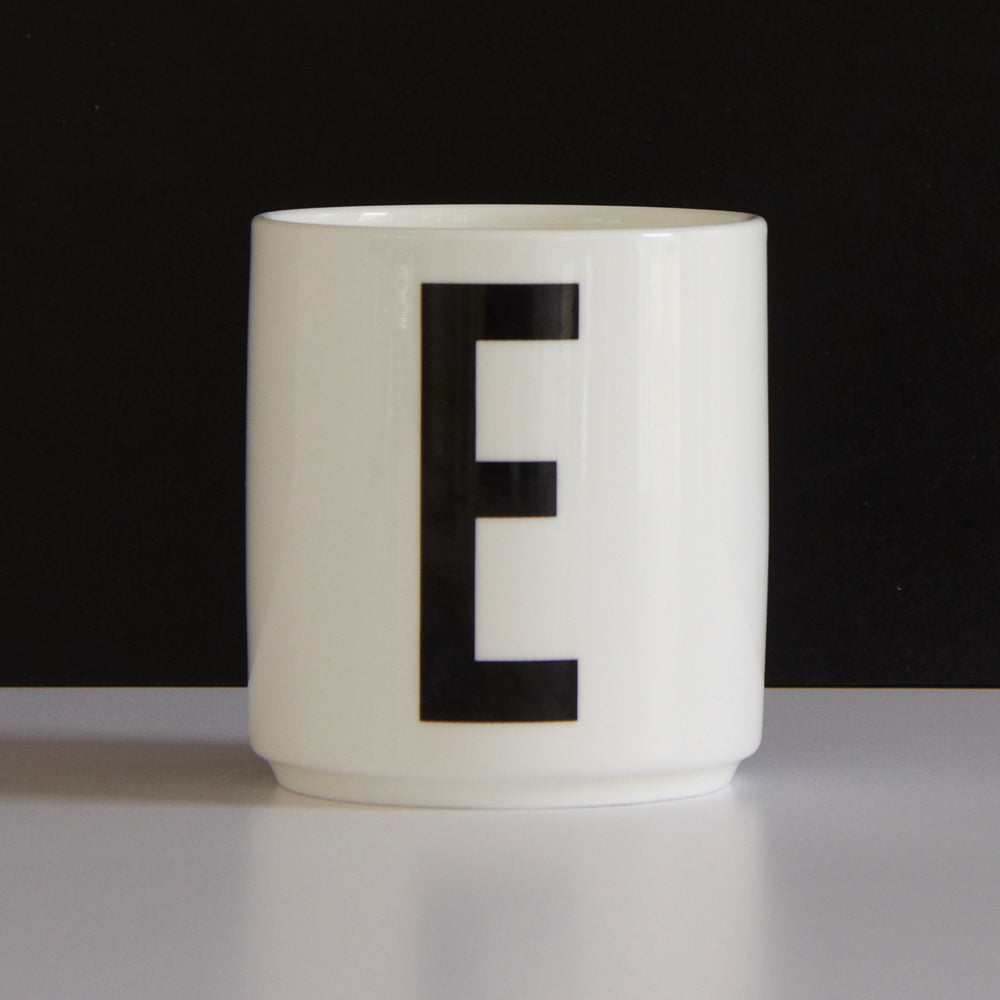 Letter Mug Coffee Tea Mug Typography by Arne Jacobsen Design Letters