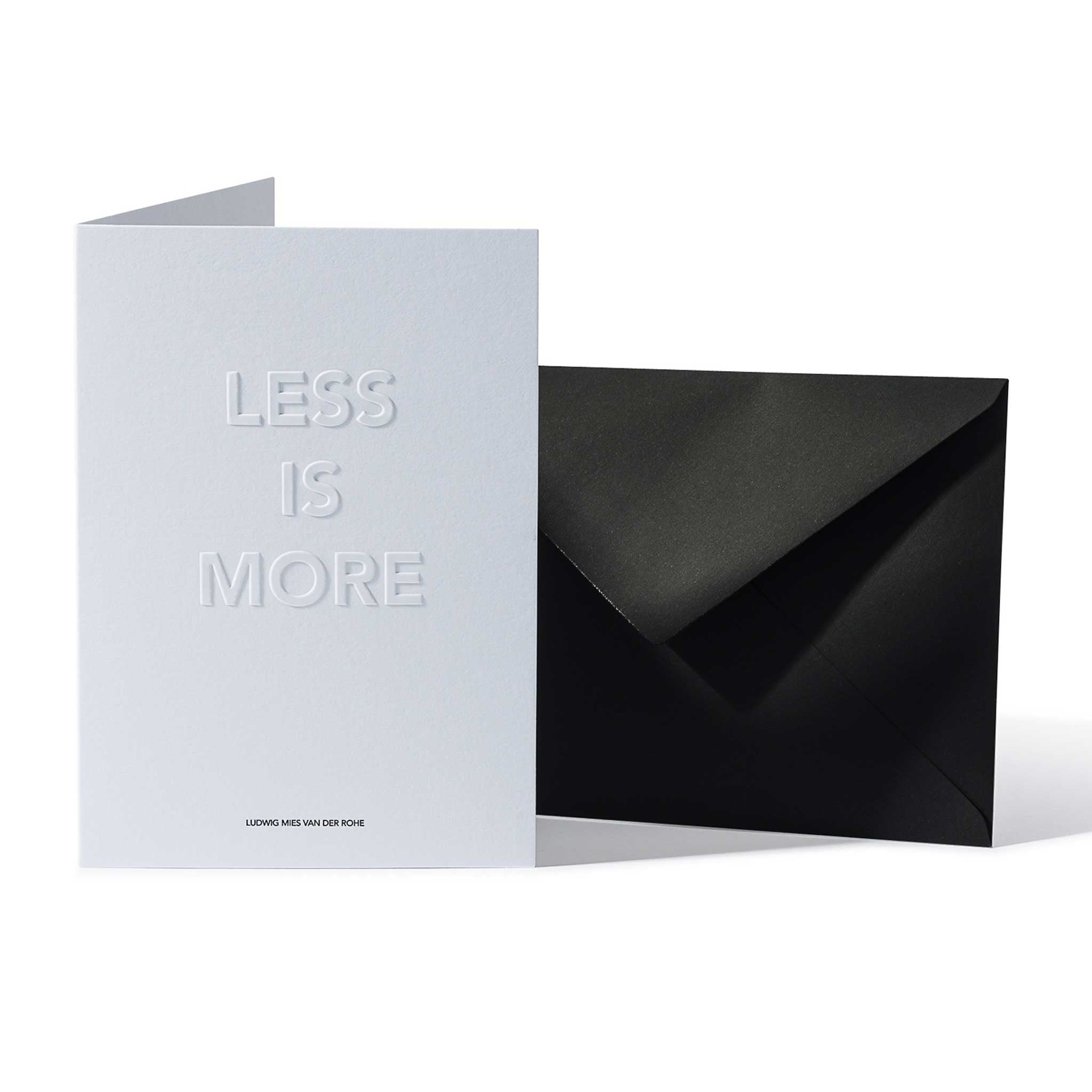 LESS IS MORE | GRUSSKARTE | Architekten Zitate | 10x15 cm | Cinqpoints