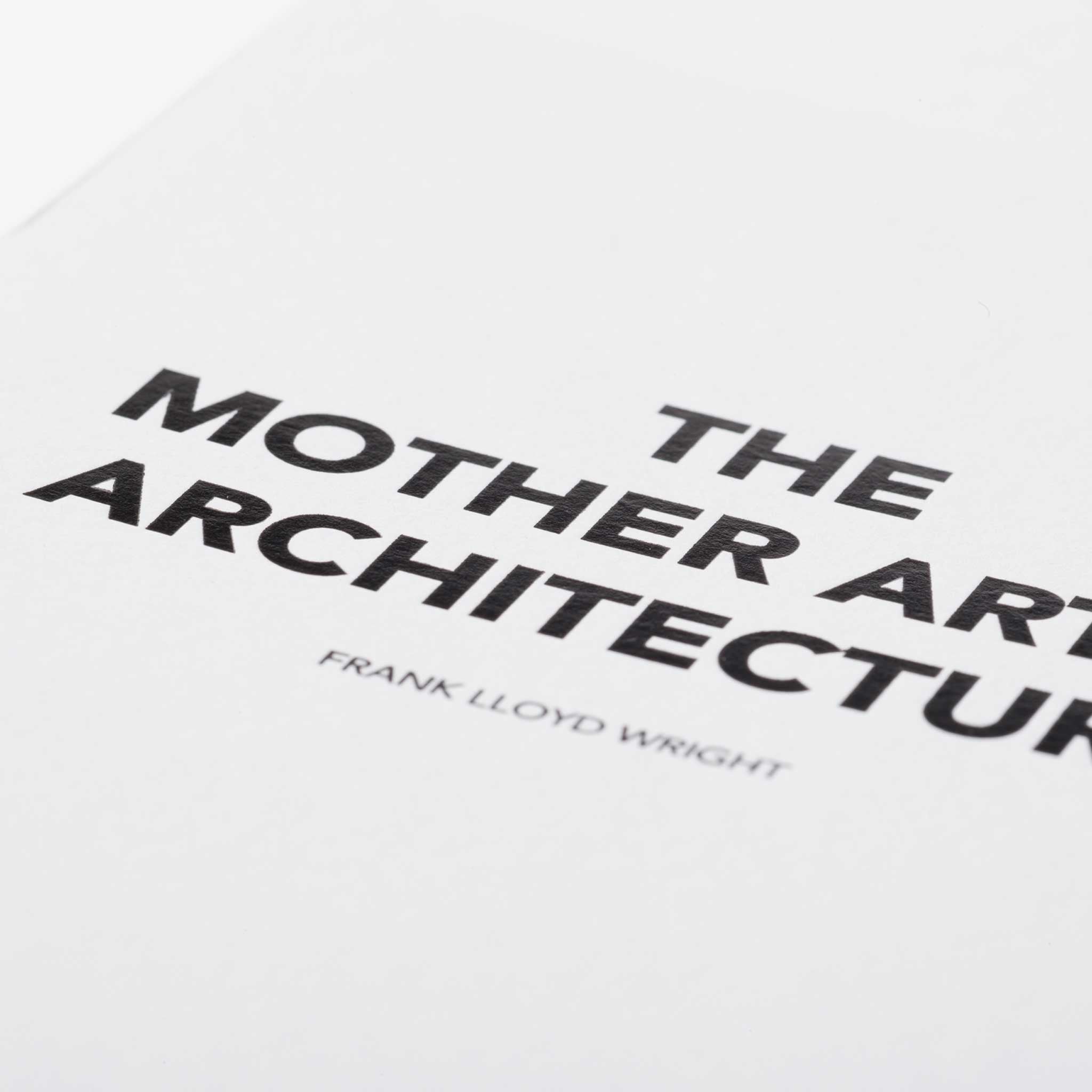 THE MOTHER ART IS ARCHITECTURE | GRUSSKARTE | Architekten Zitate | 10x15 cm | Cinqpoints