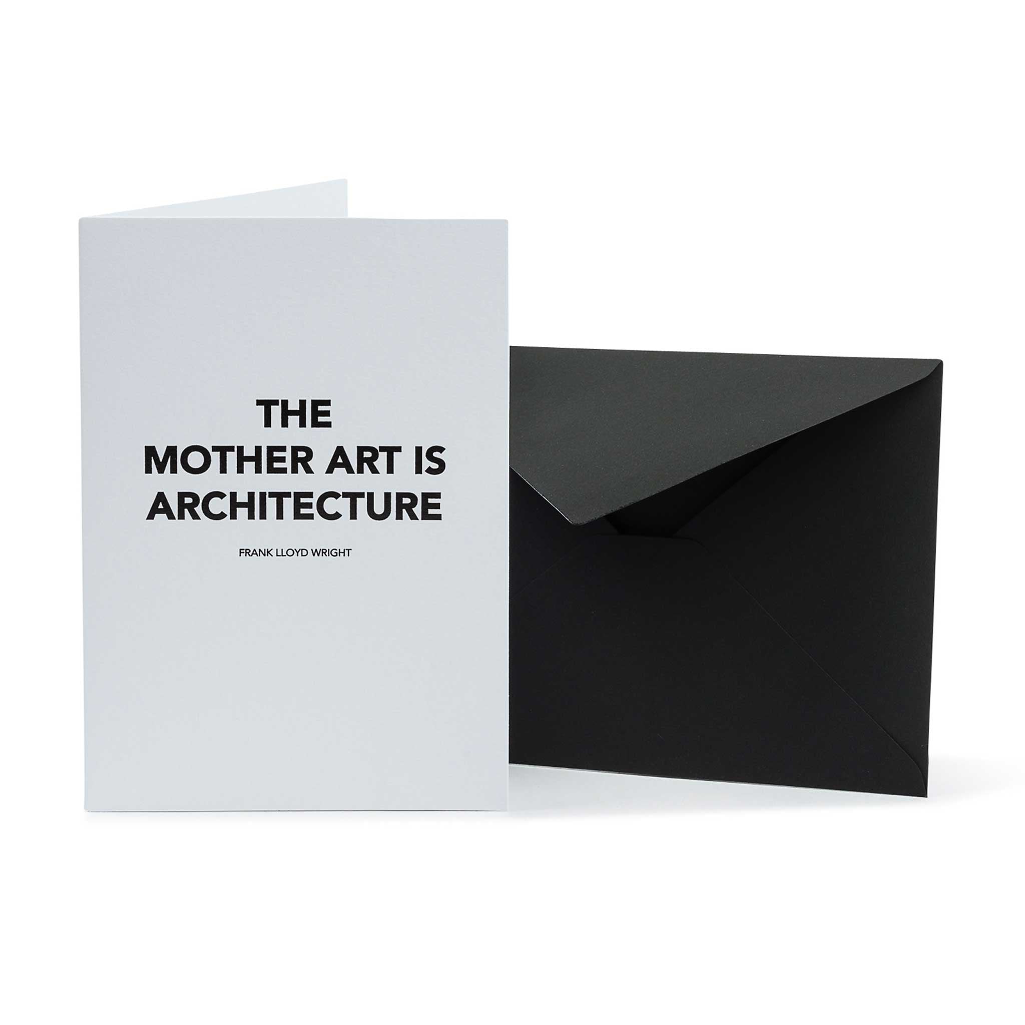 L'ART MÈRE EST L'ARCHITECTURE | CARTE DE VOEUX | Citations d'architecte | 10x15cm | Cinqpoints